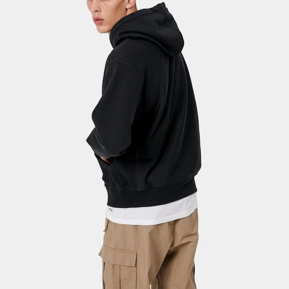 Hooded American Script Sweat Black - Image 3