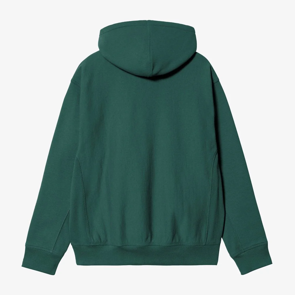 Hooded American Script Sweat - Dark Fir - Image 2