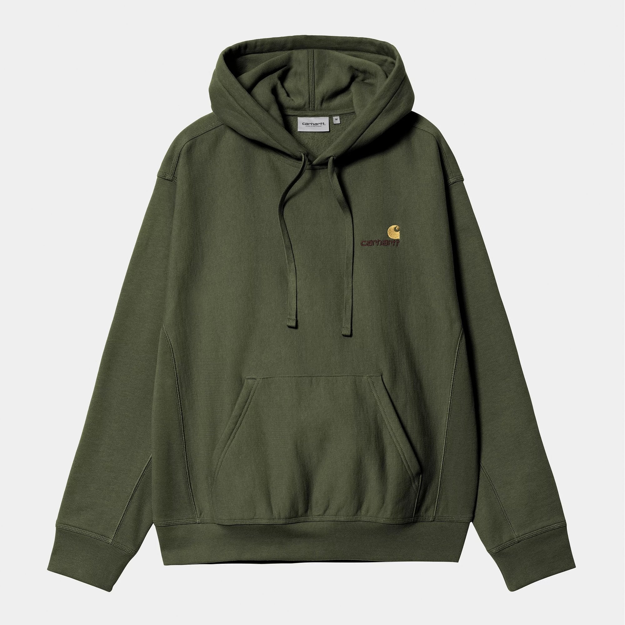 Hooded American Script Sweat - Tarragon