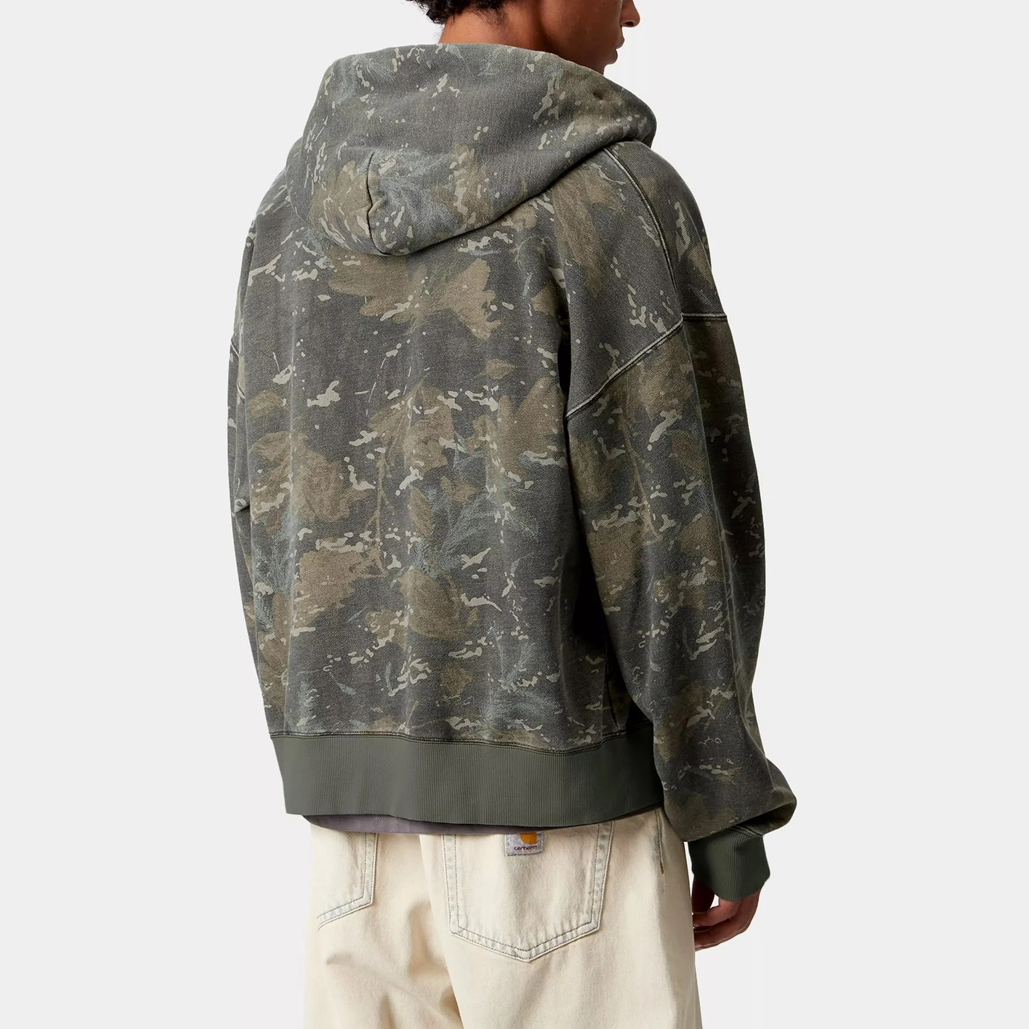 Hooded Benton Sweat Jacket - Camo Combi, Green - Image 4