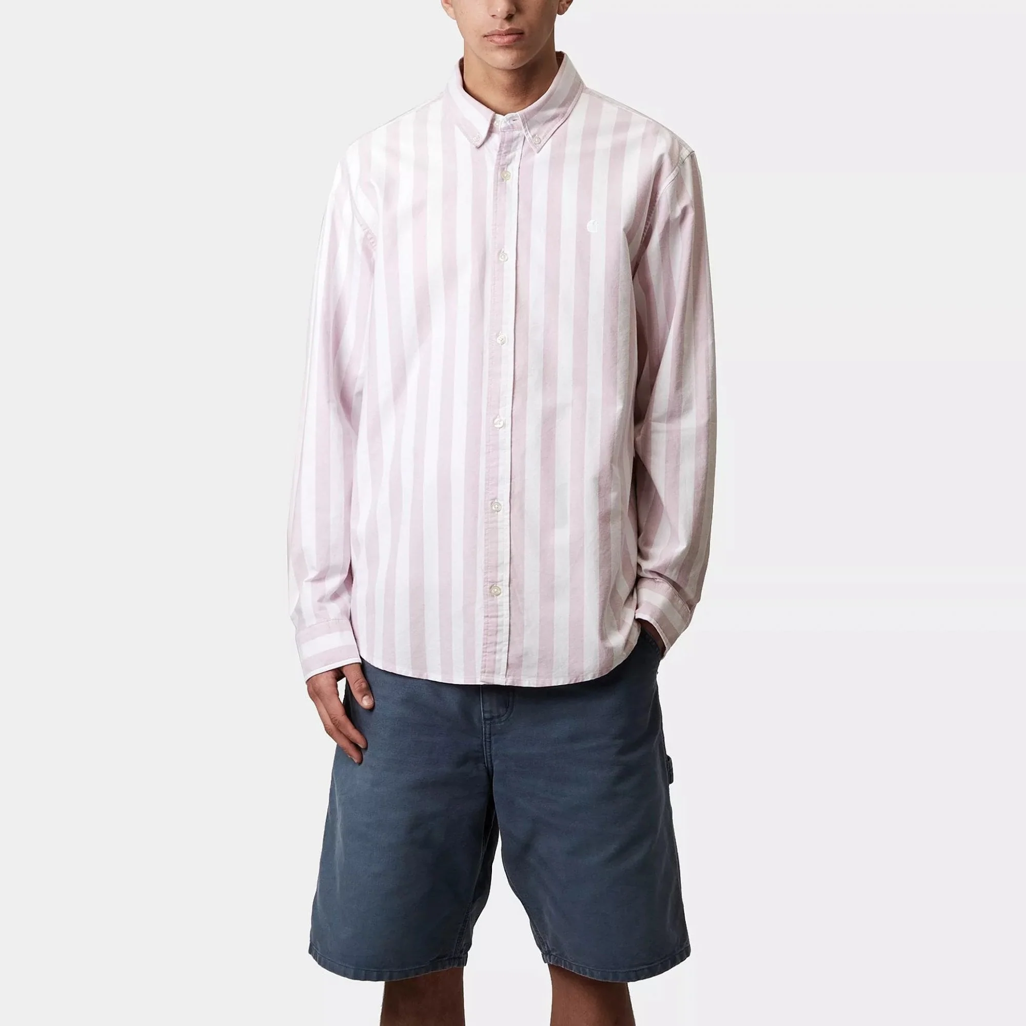 L/s Dillion Shirt - Hortesia / White - Image 2