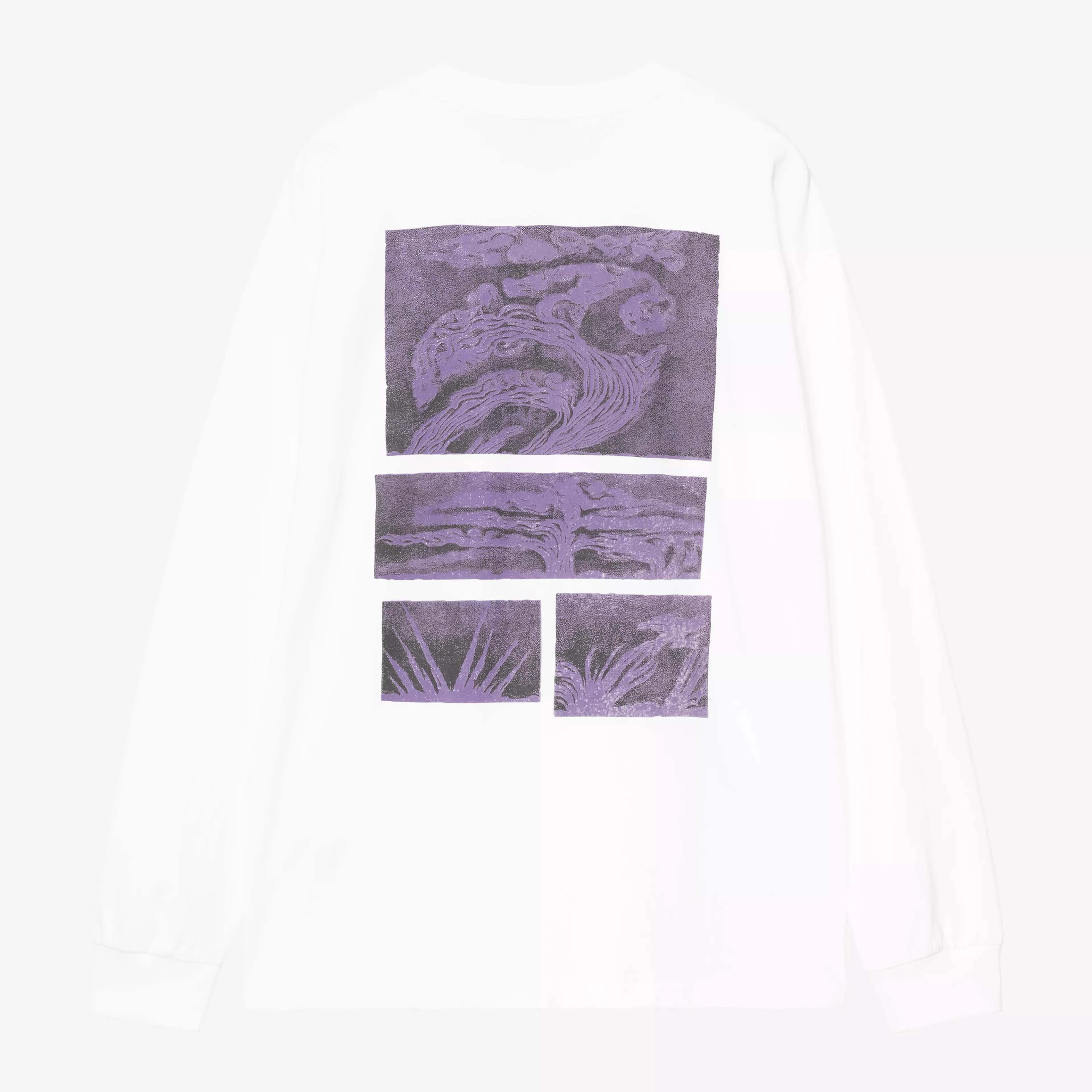 L/S Emerge T-Shirt - White, Stone Washed - Image 2