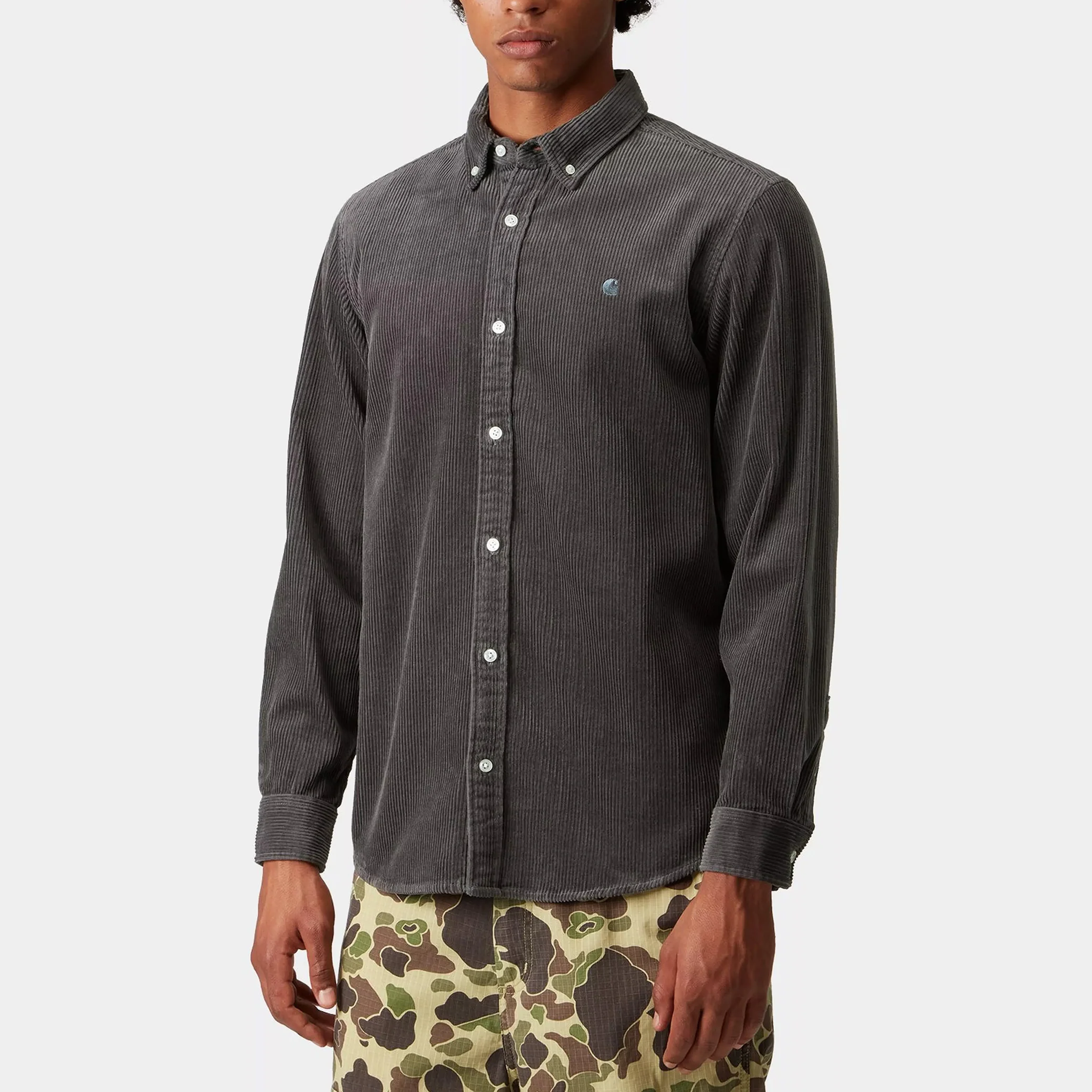 L/S Madison Cord Shirt - Graphite - Image 2