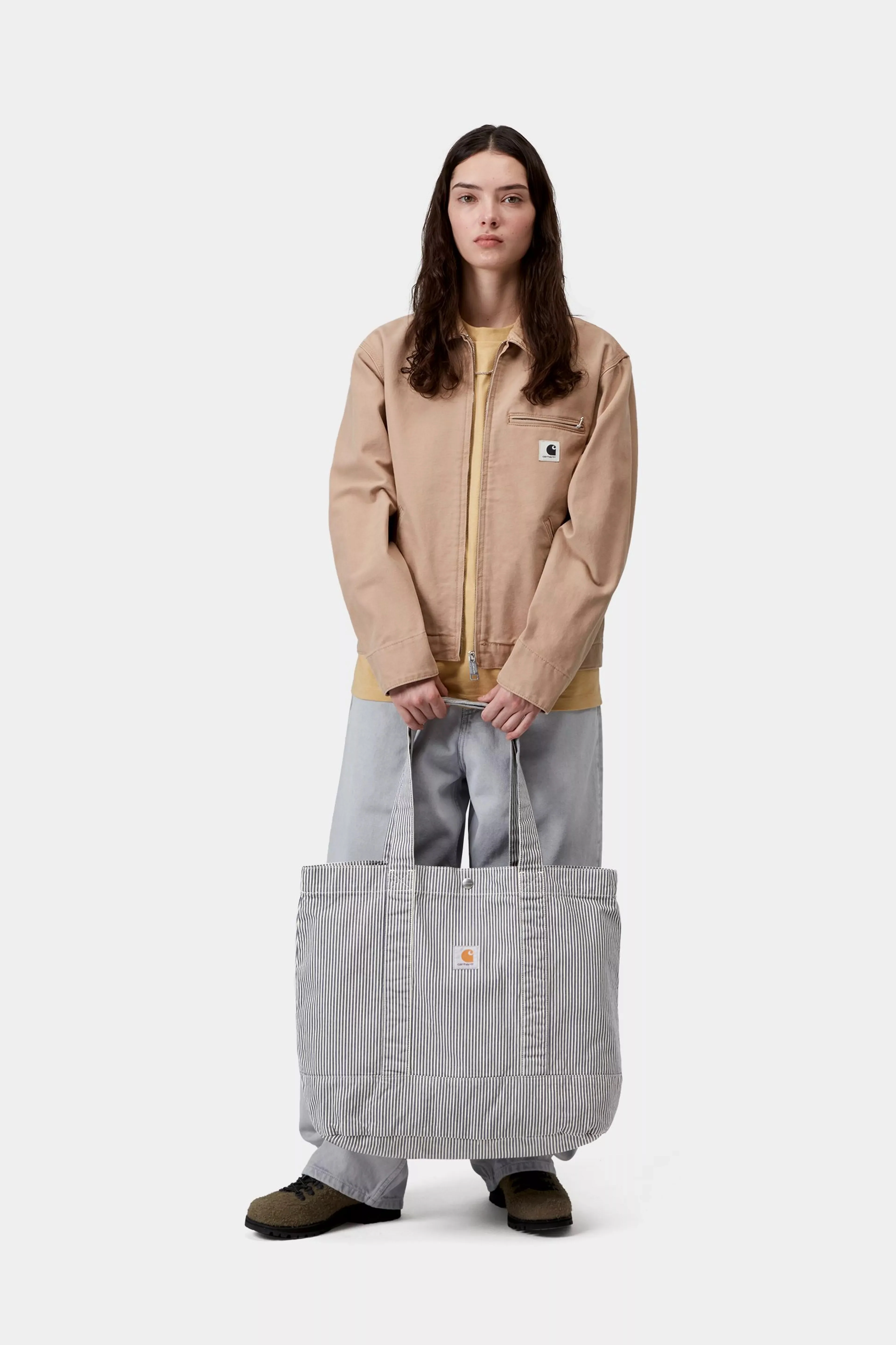 Mercer Tote Bag, Mercer Stripe - Graphite / Stone Washed - Image 4