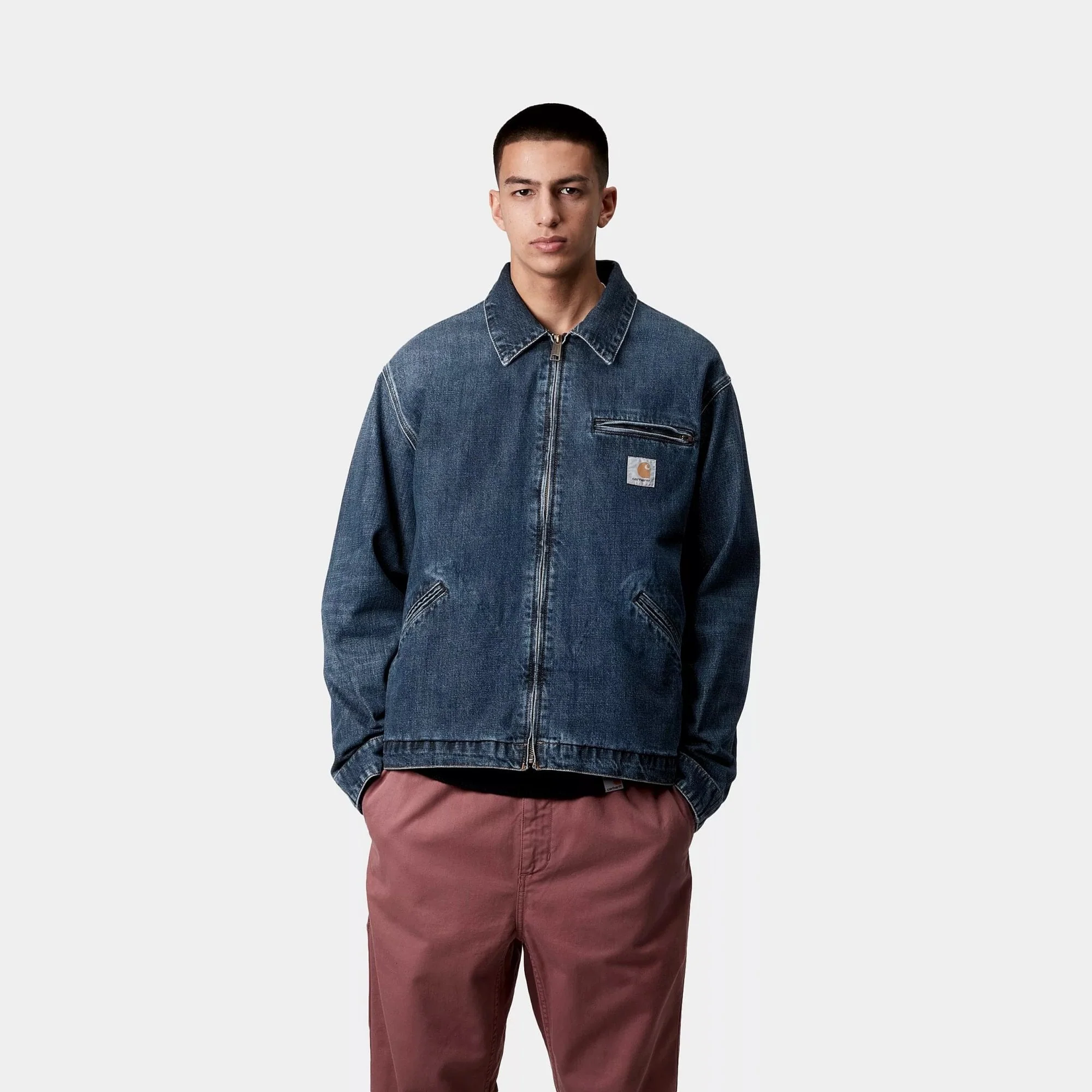 OG Detroit Jacket - Blue, Dark Used Wash - Image 3