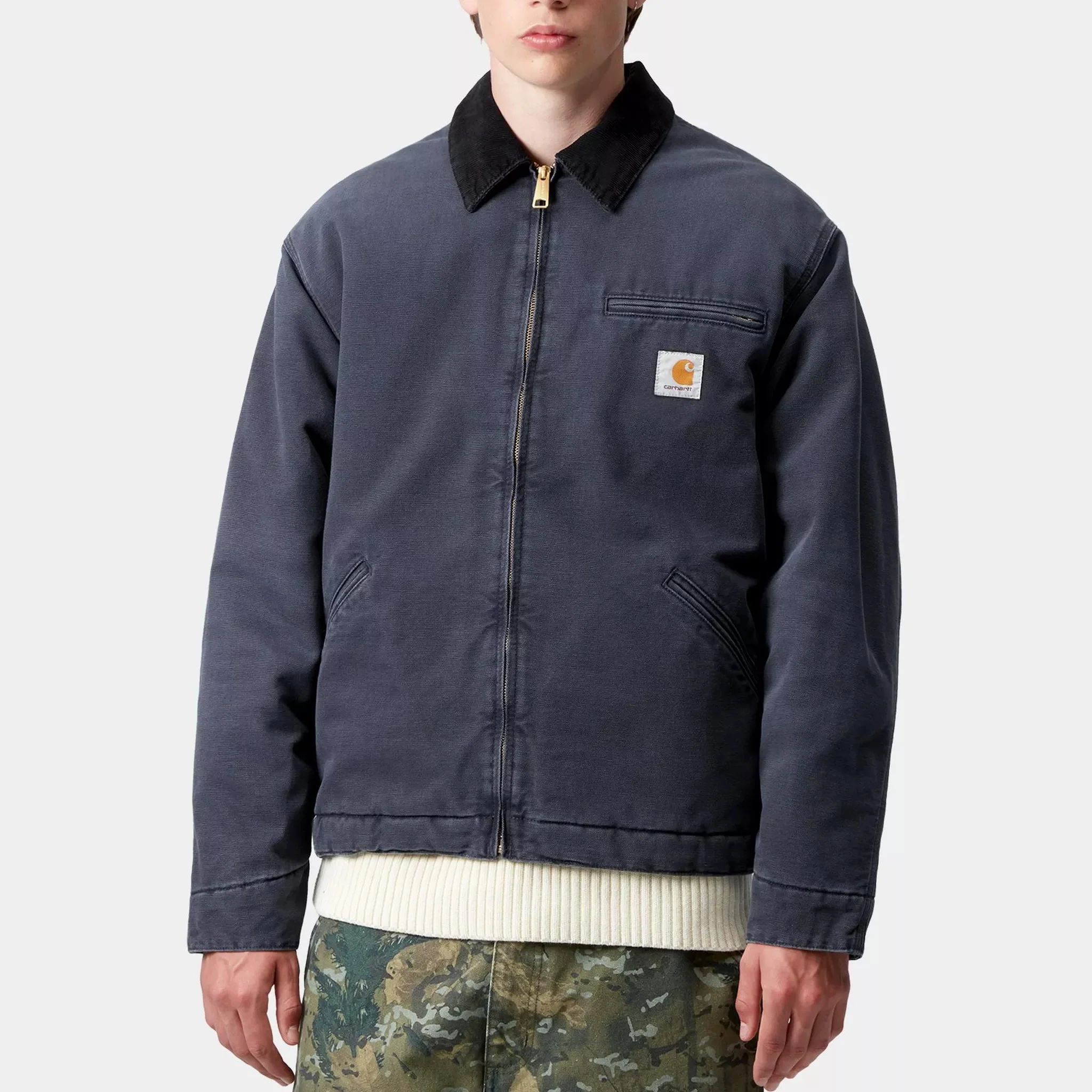 OG Detroit Jacket - Dark Navy / Black (Stone Canvas) - Image 4
