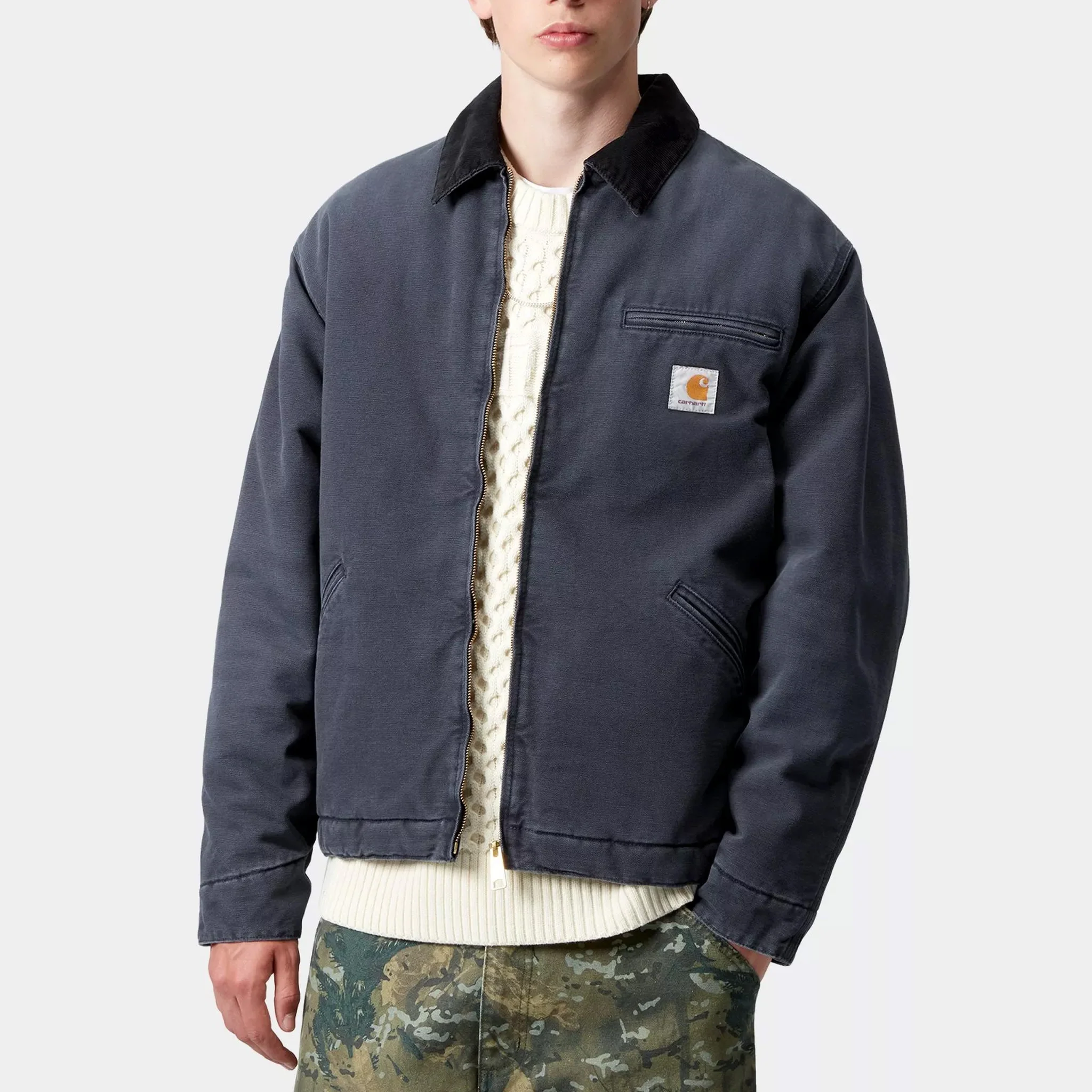 OG Detroit Jacket - Dark Navy / Black (Stone Canvas) - Image 6