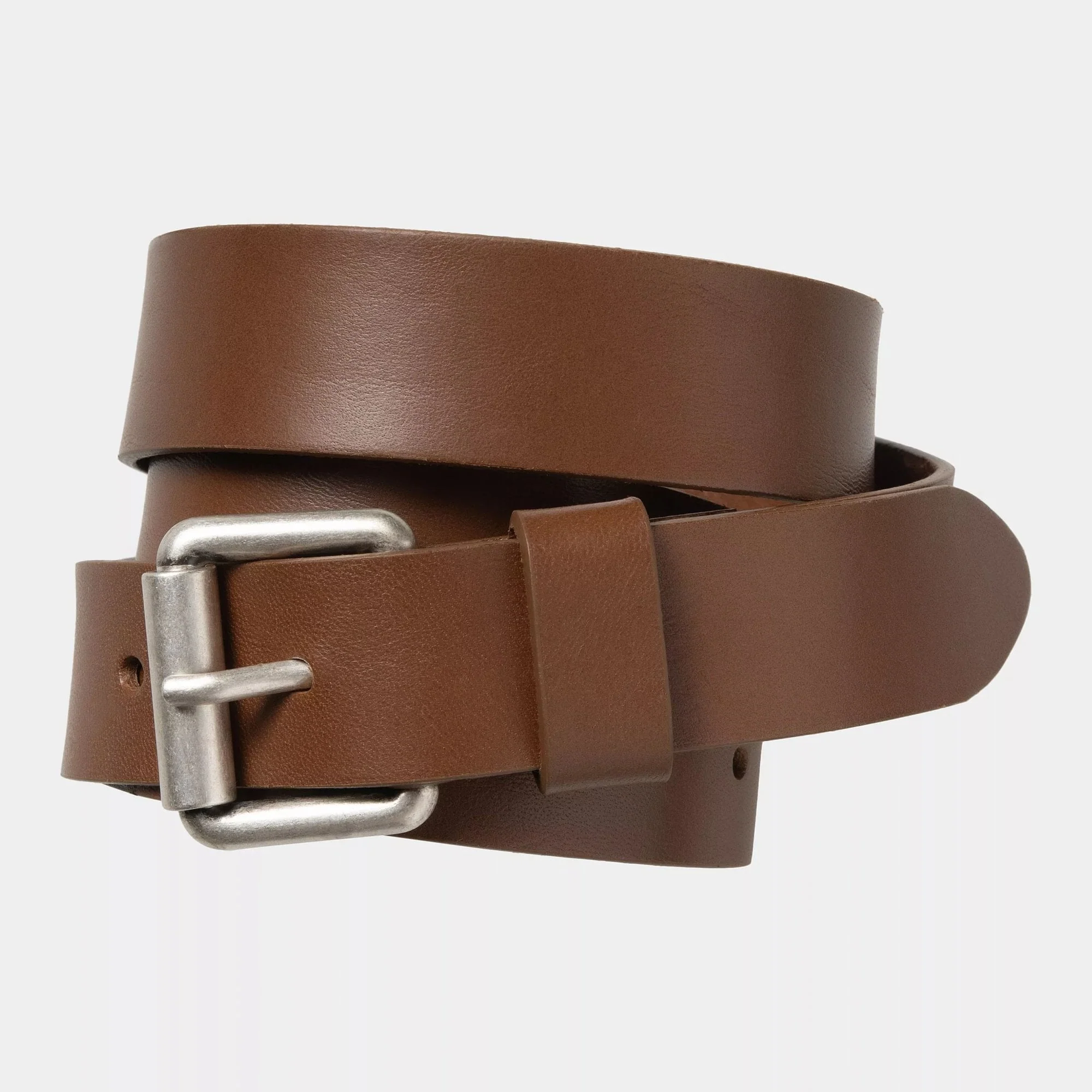 Ryan Belt 100 % Leather Cognac / Silver