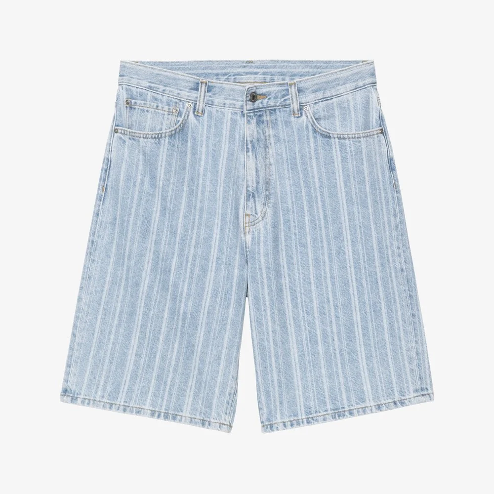 Rylan Short - Rylan Stripe, Blue Stone Bleached
