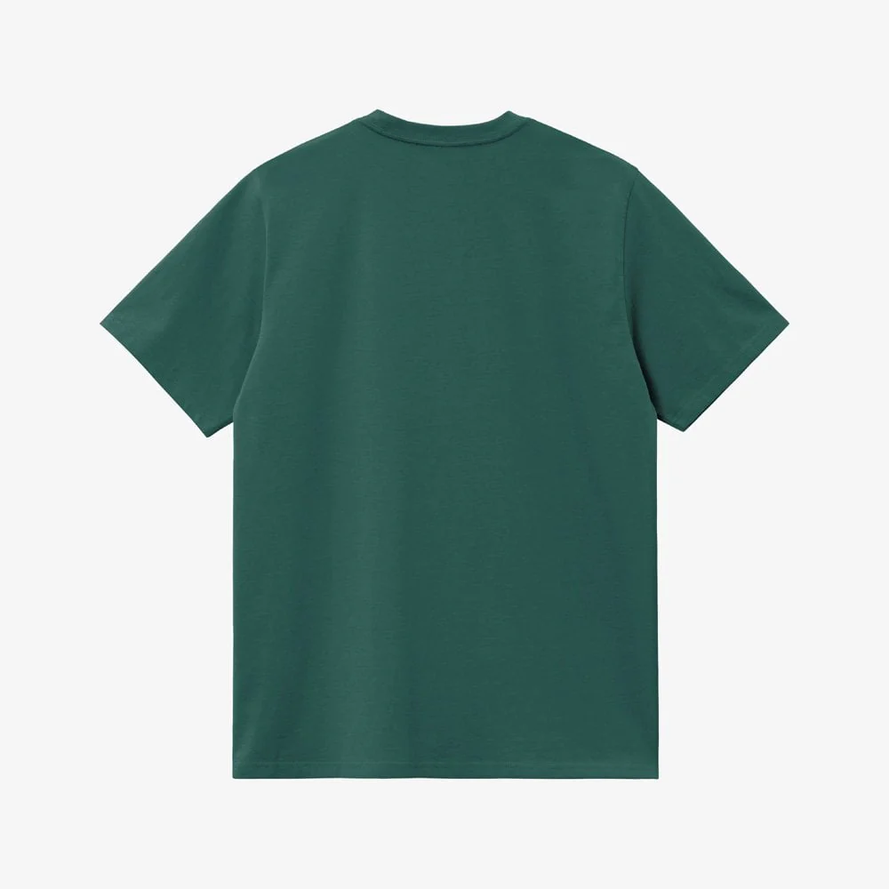 S/S American Script T-Shirt - Dark Fir - Image 2