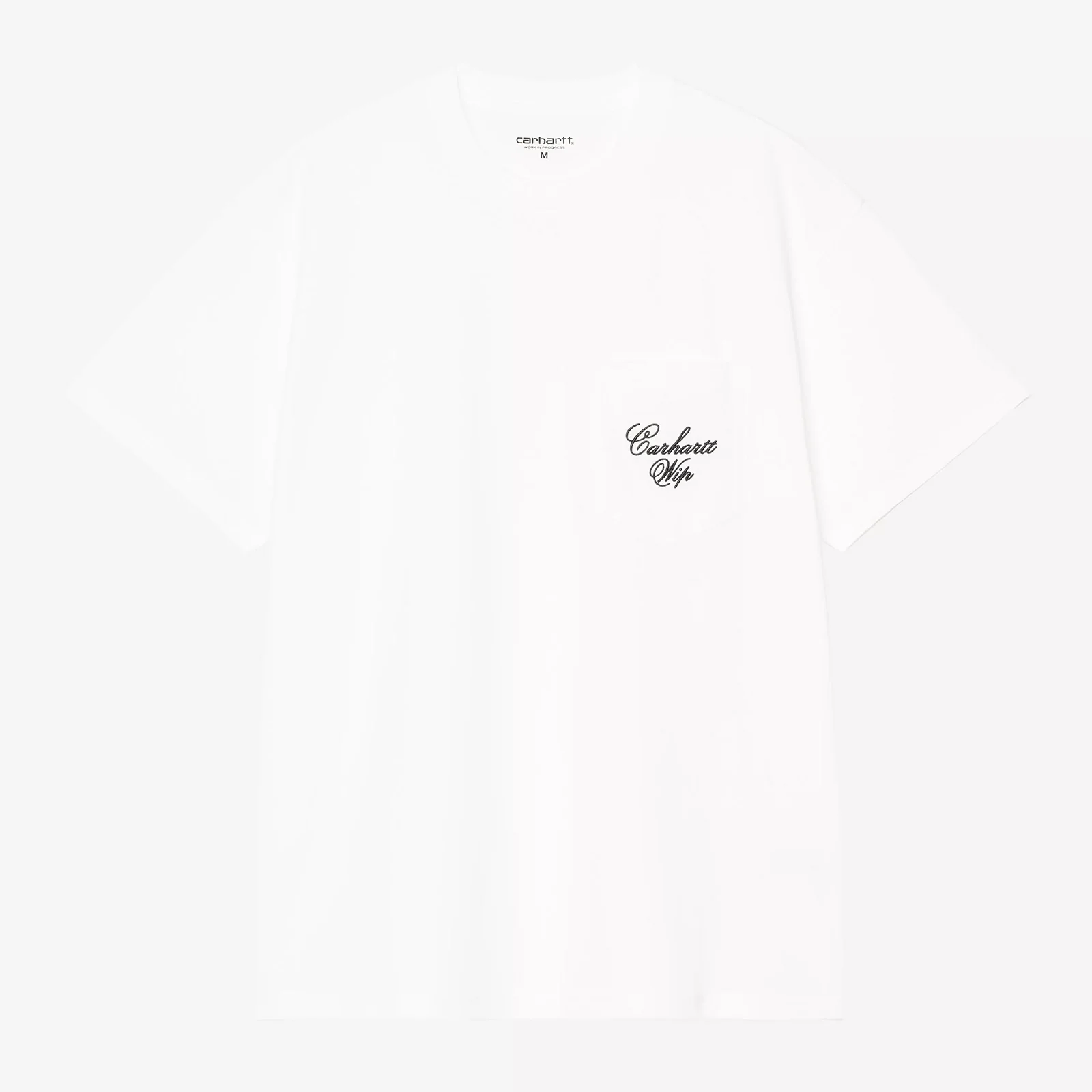 S/S Longhand Pocket T-Shirt - White / Black