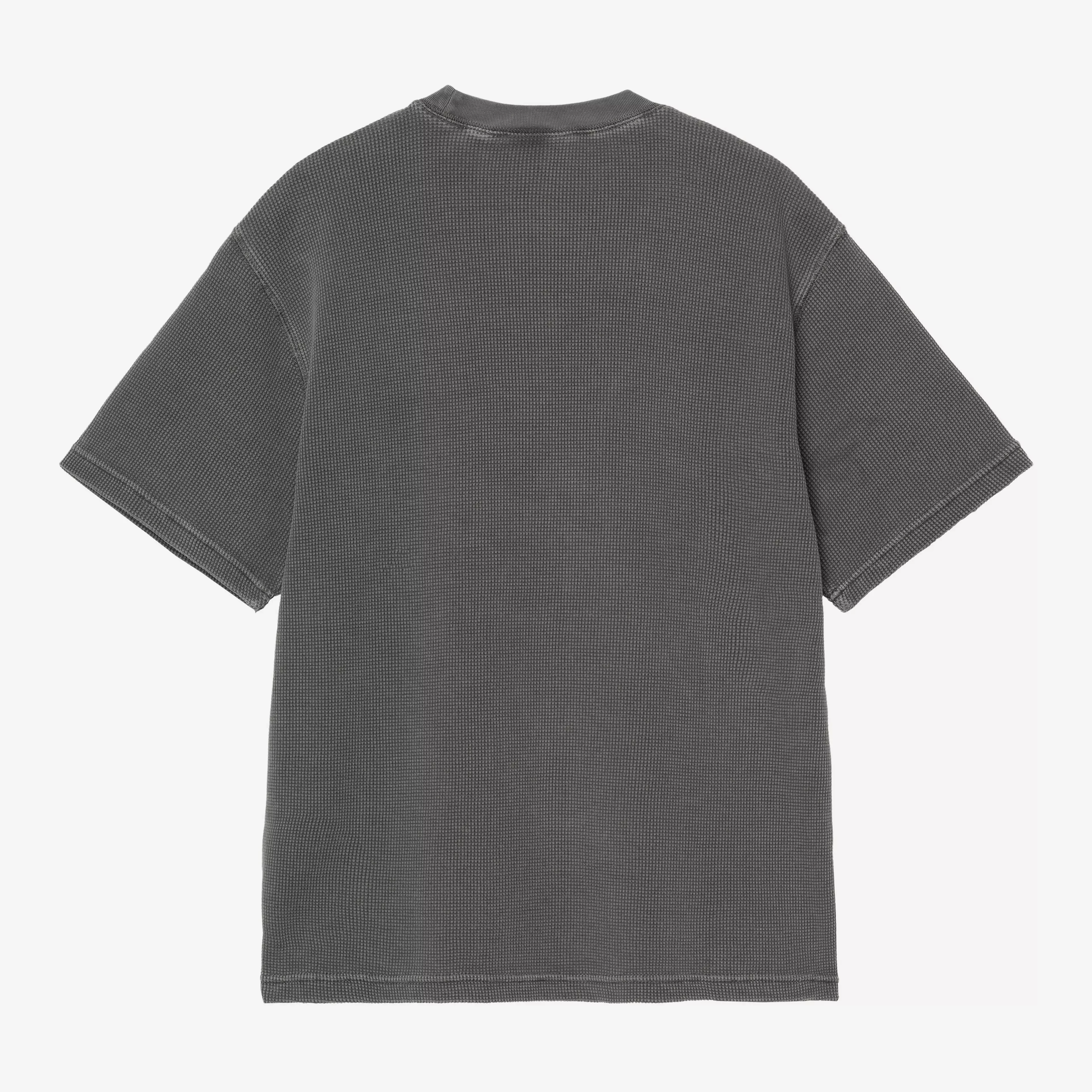 S/S Nelson Waffle T-Shirt Black garment dyed - Image 2