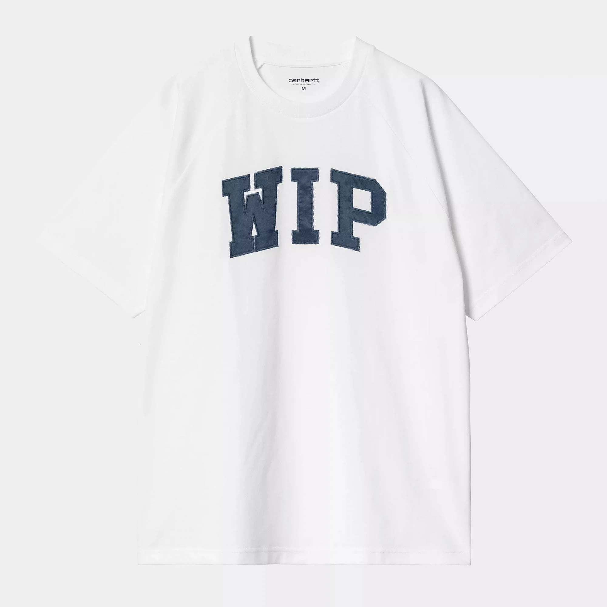 S/S WIP T-shirt - White / Dusky Blue