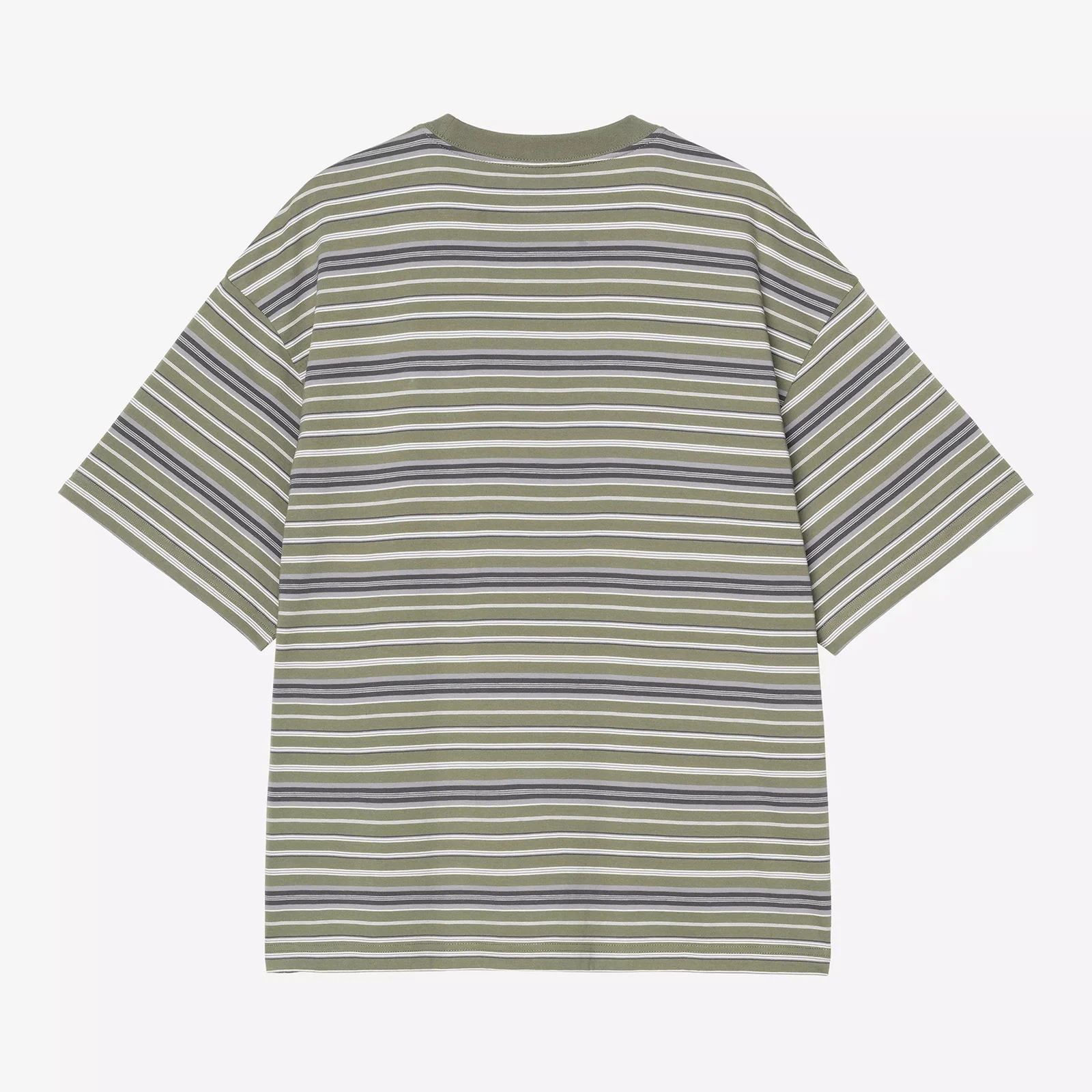 S/S Zane T-Shirt - Zane Stripe, Dollar Green - Image 2