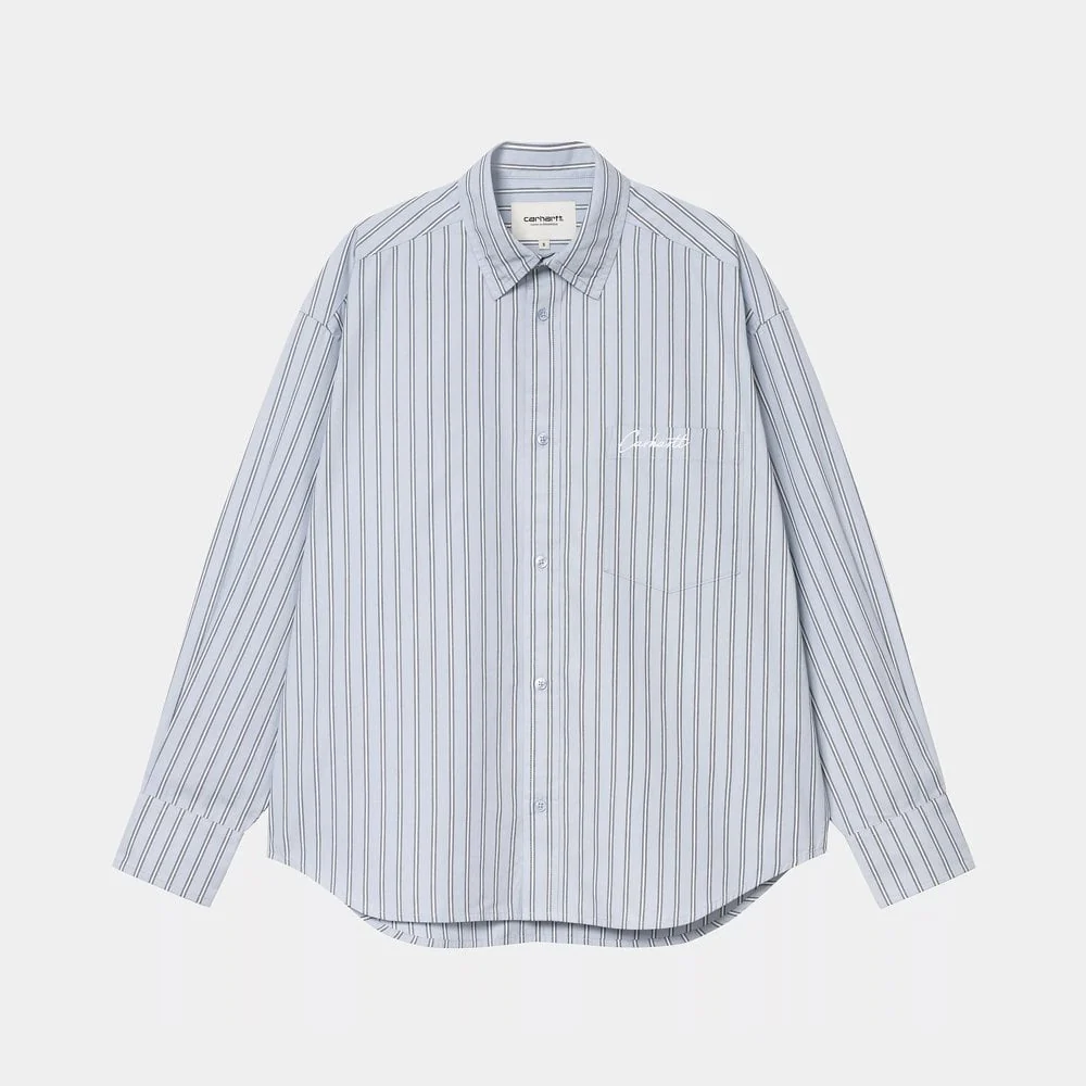 W' L/S Grimsby Shirt, Blue Fog
