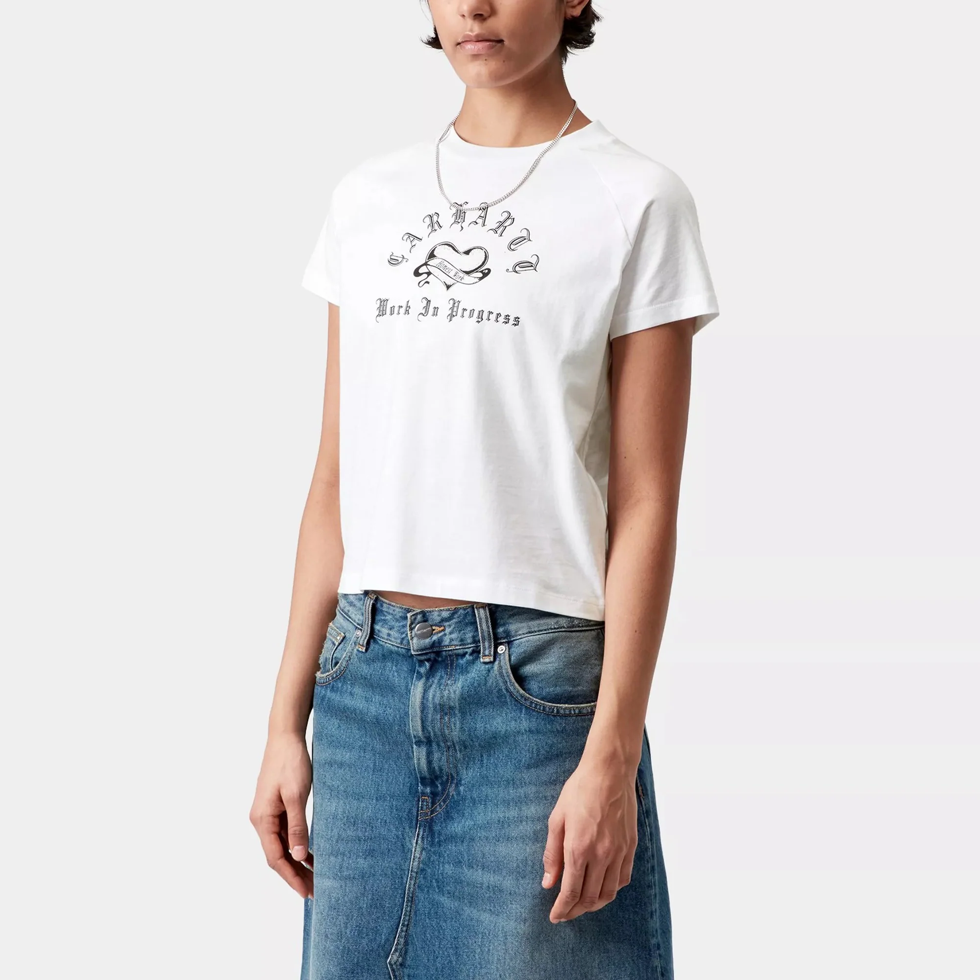 W' S/S Honest Work T-Shirt - White / Black - Image 3