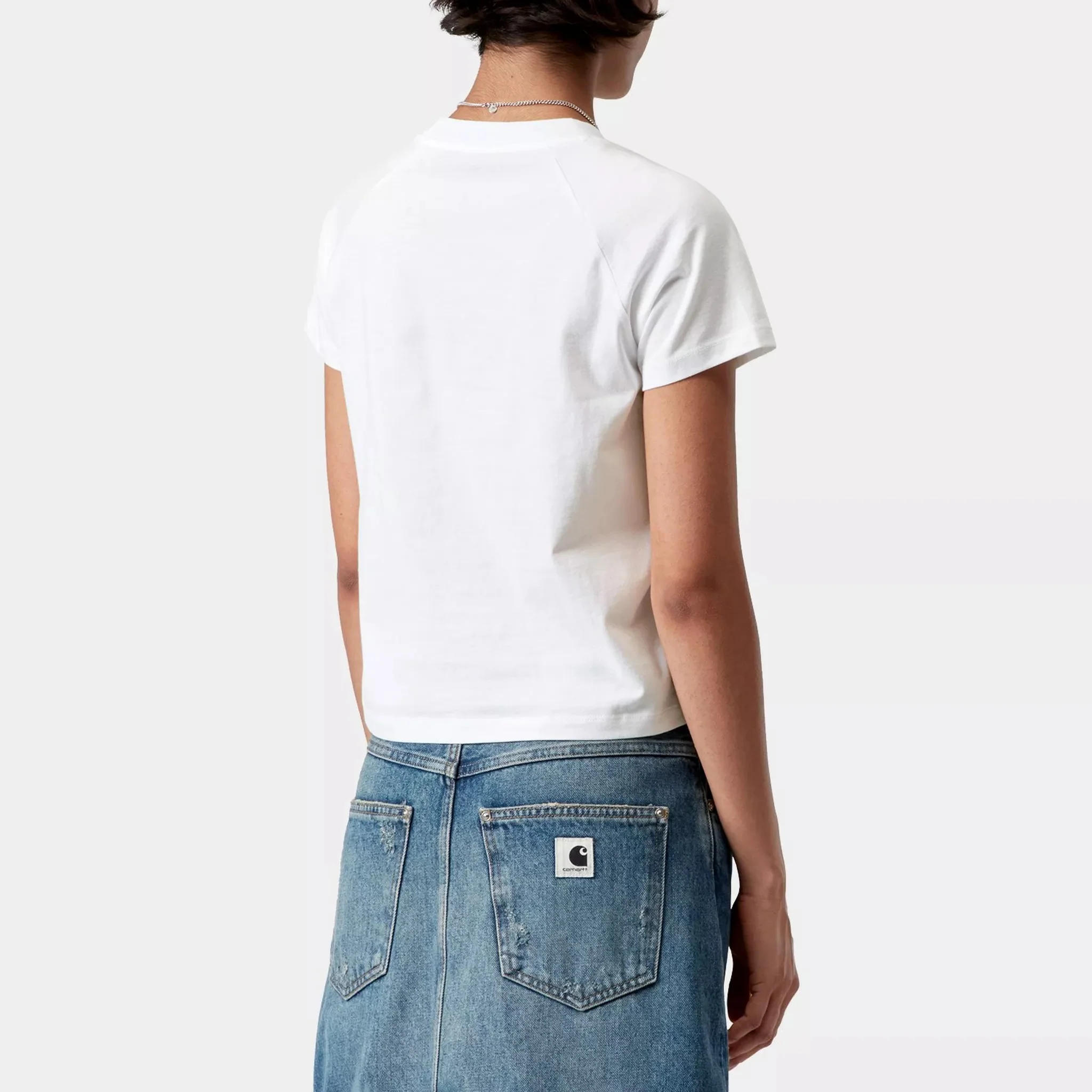 W' S/S Honest Work T-Shirt - White / Black - Image 4