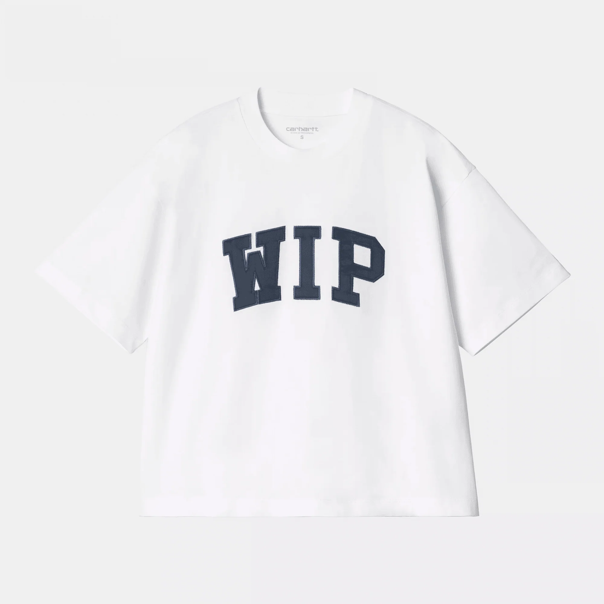 W' S/S WIP T-Shirt - White / Dusky Blue