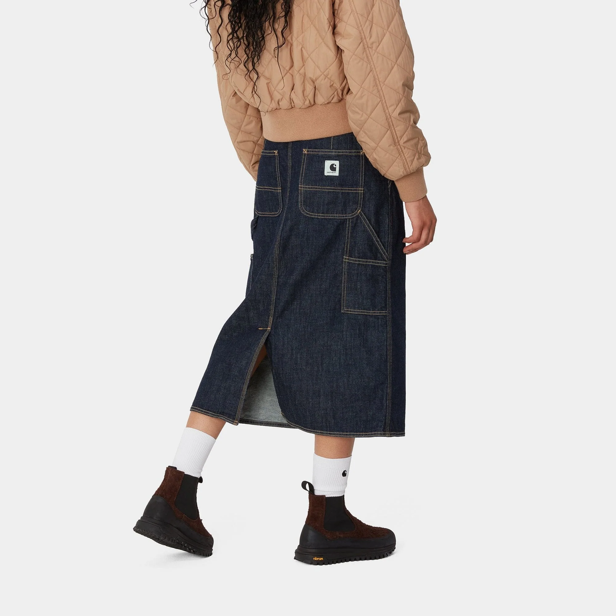 W' Single Knee Skirt - Blue (Rinsed) - Image 4