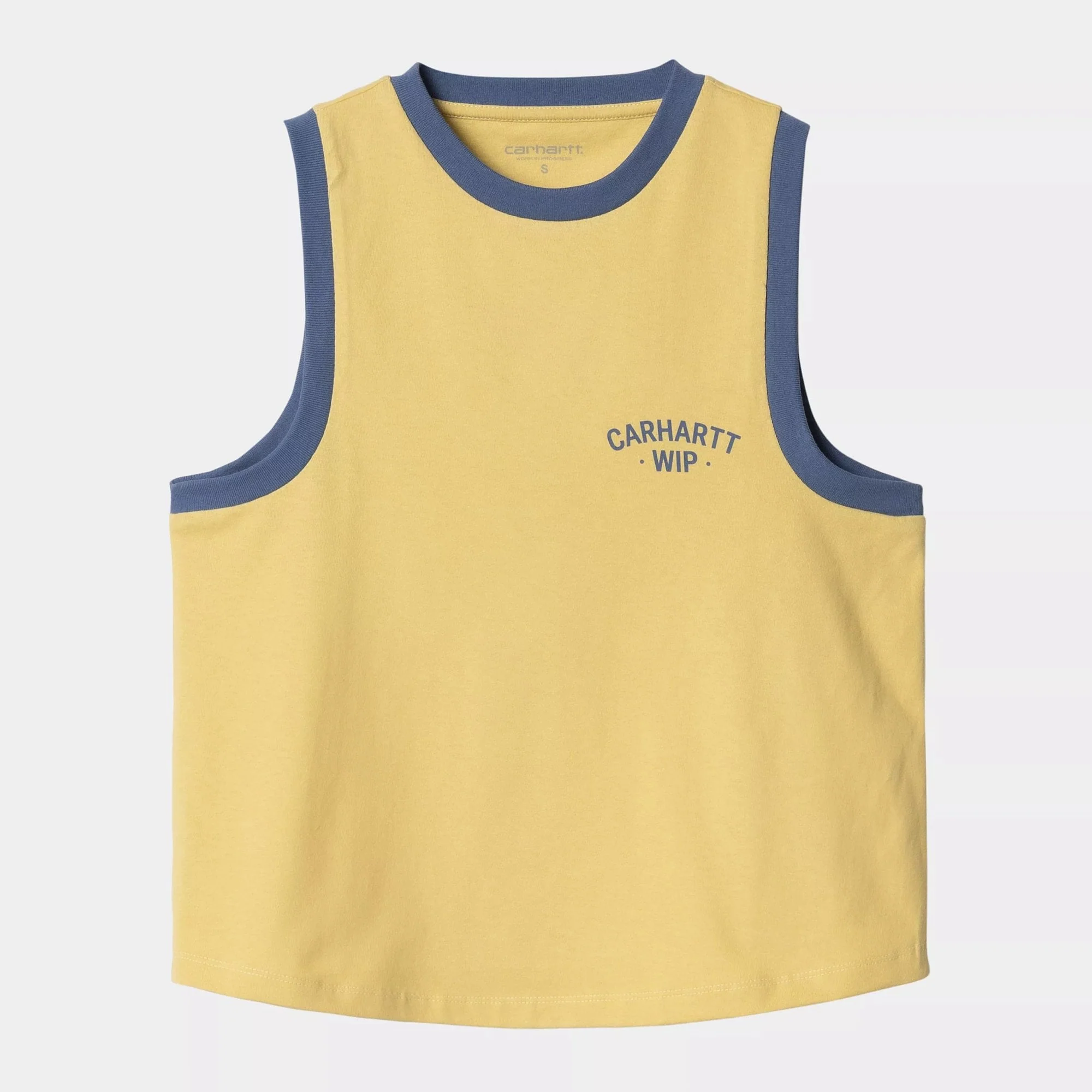 W' 89 Ringer A-Shirt - Air Yellow / Blue Iris