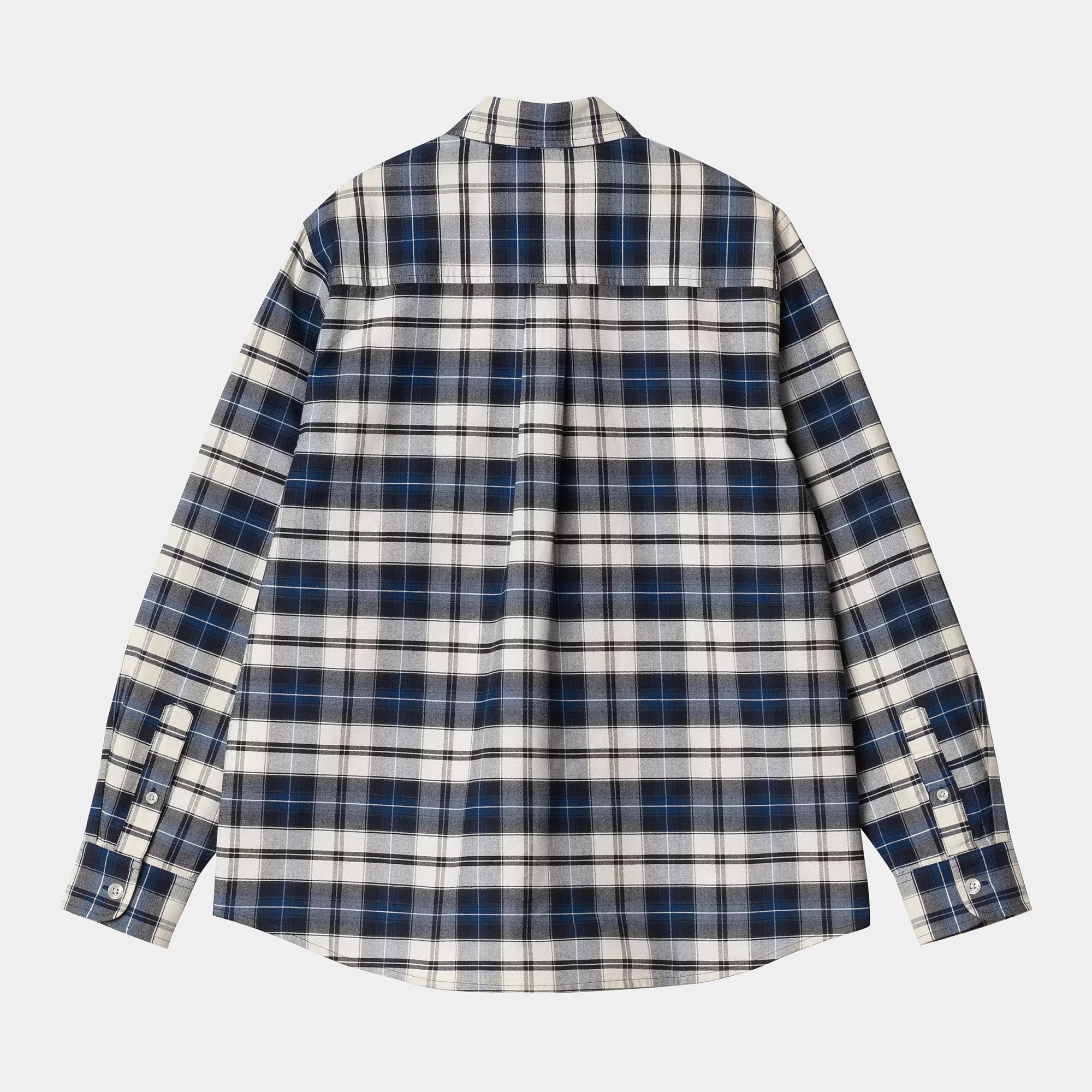 W' L/S Tarbell Shirt, Tarbell Check - Dark Navy / White - Image 4