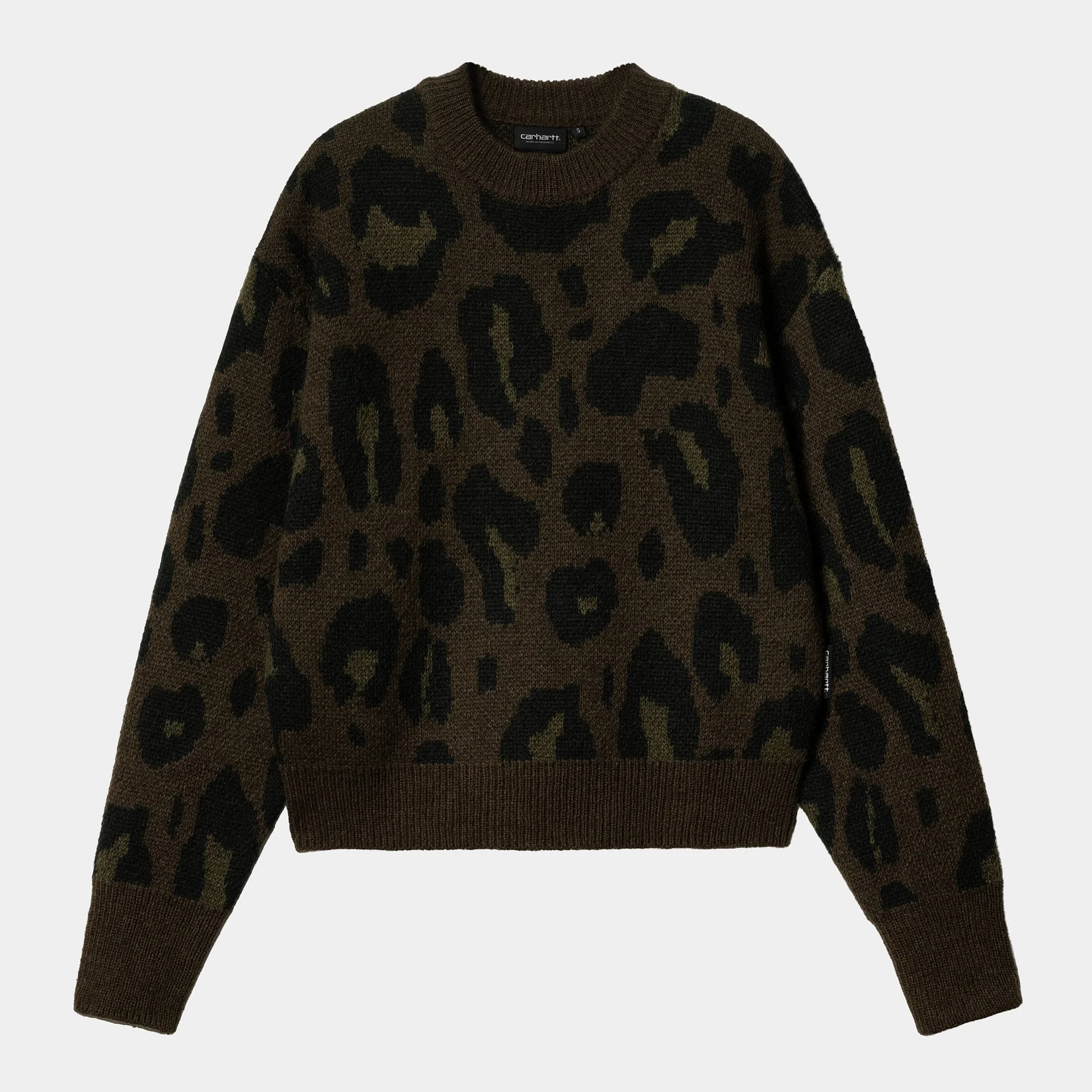 W' Merton Sweater, Camo Leo Jacquard - Tamarind