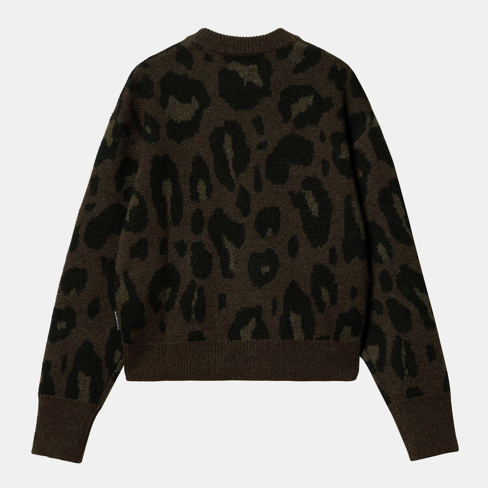W' Merton Sweater, Camo Leo Jacquard - Tamarind - Image 2