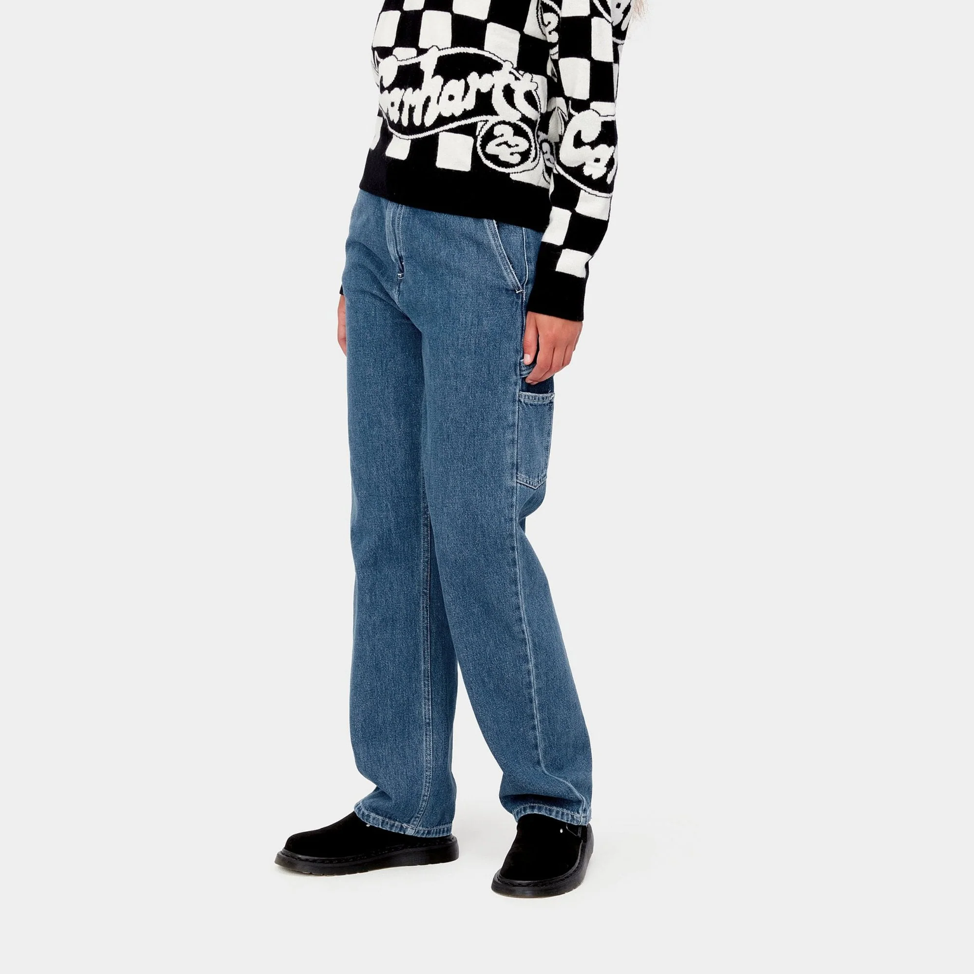 W' Pierce Pant Straight - Blue (Stone Washed) - Image 5