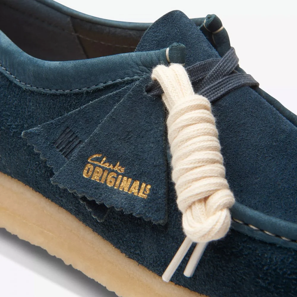 Wallabee - Navy / Teal Suede - Image 7