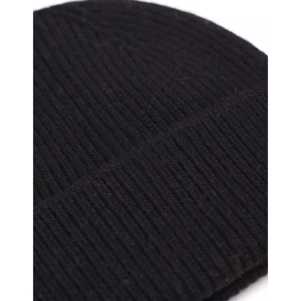 Merino Wool Beanie - Deep Black - Image 2