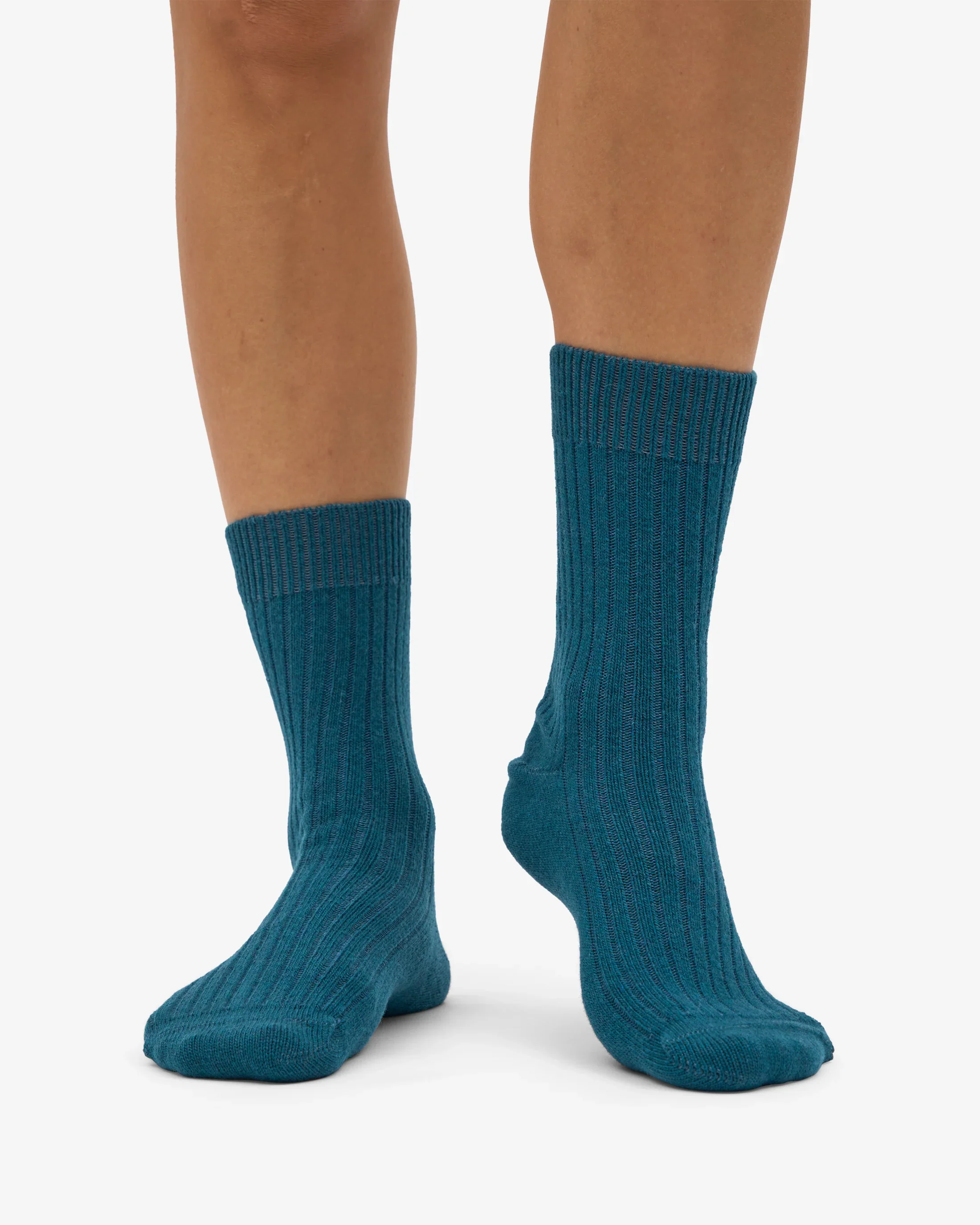 Merino Wool Blend Socks - Ocean Green - Image 2