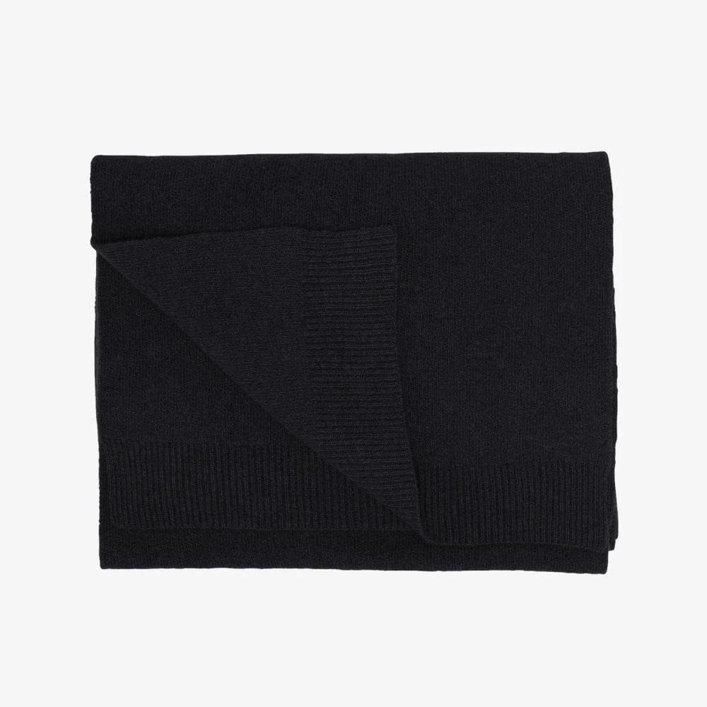 Merino Wool Scarf - Deep Black - Image 2