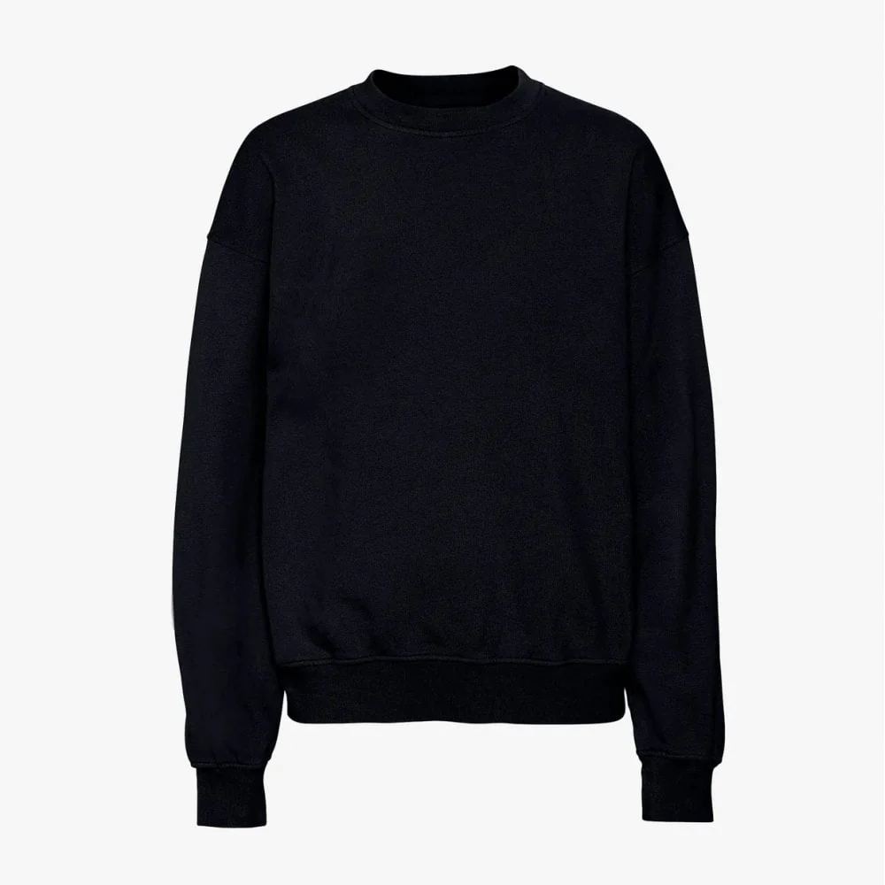 Organic Oversized Crew - Deep Black