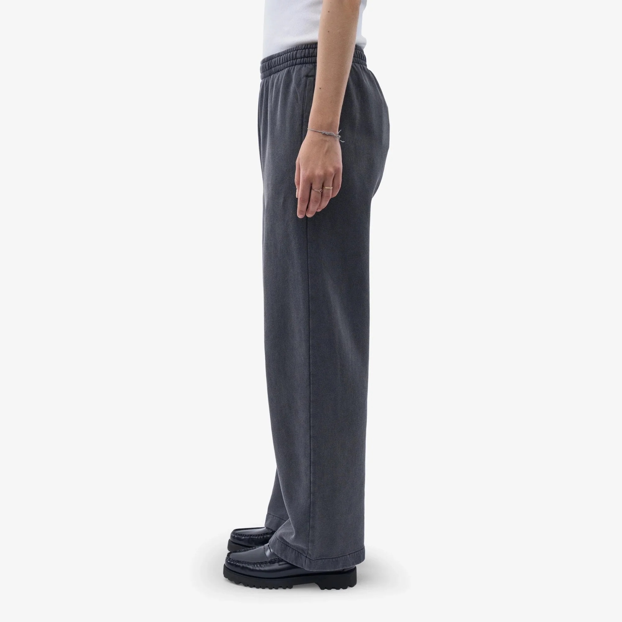 Organic Straight Leg Sweatpants - Faded Black - Image 3