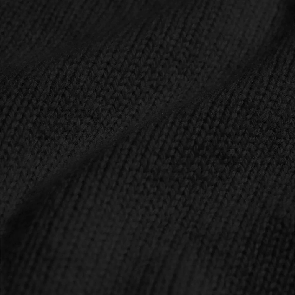 Oversized Merino Wool Crew - Deep Black - Image 2