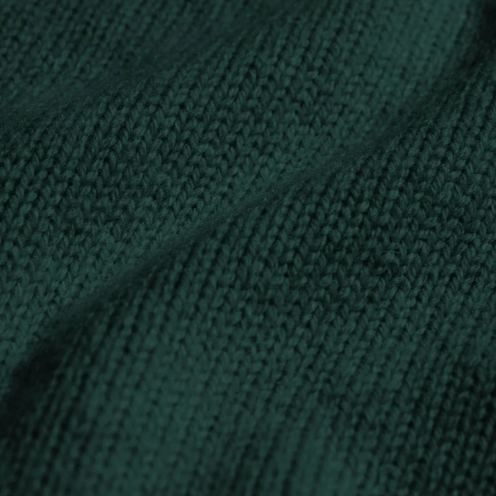 Oversized Merino Wool Crew - Emerald Green - Image 2