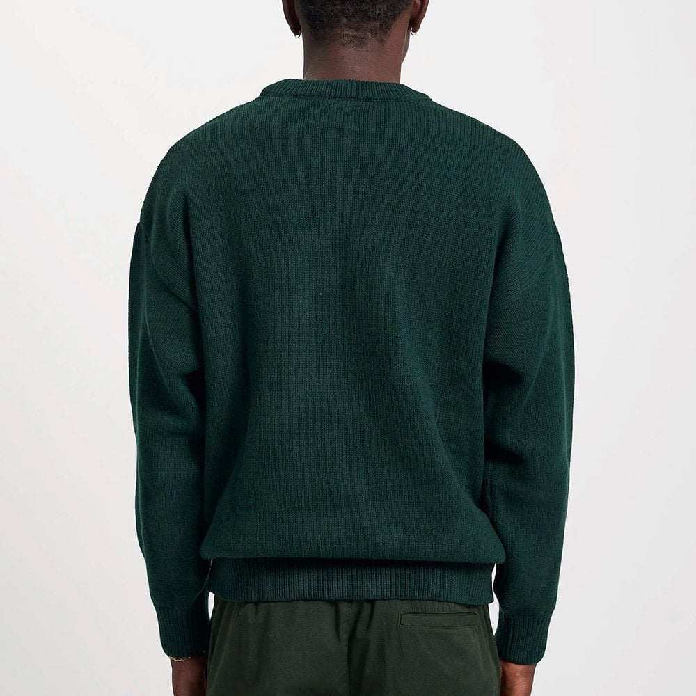 Oversized Merino Wool Crew - Emerald Green - Image 5