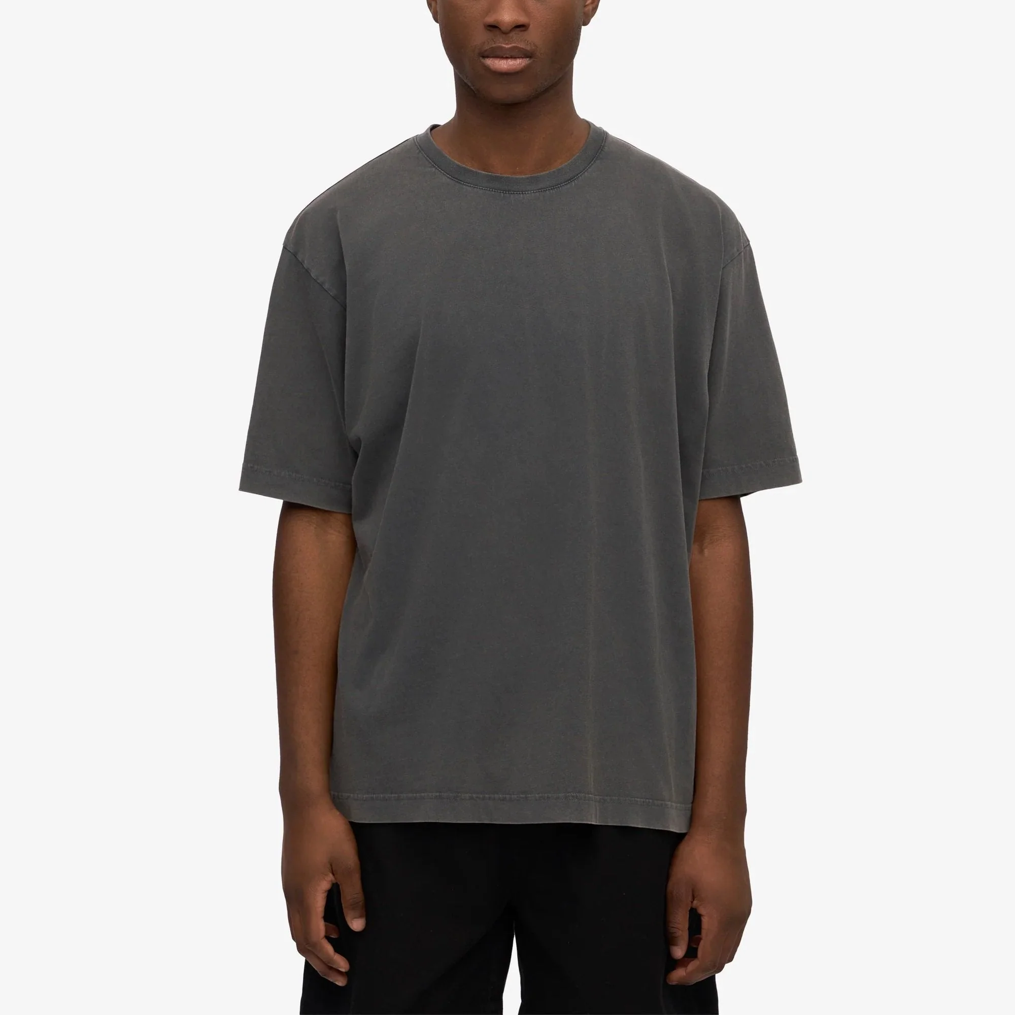 Oversized Organic Tee - Faded Black - Image 2