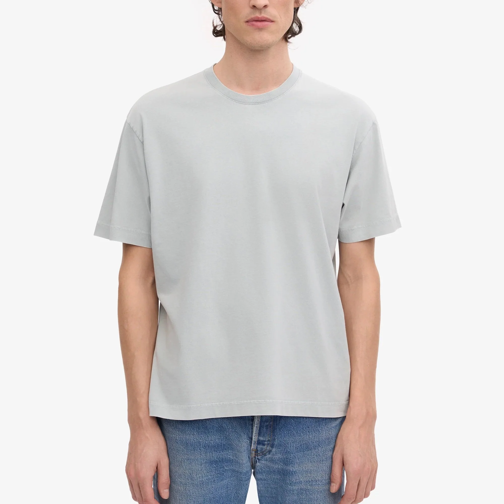 Oversized Organic Tee - Faded Grey - Image 2