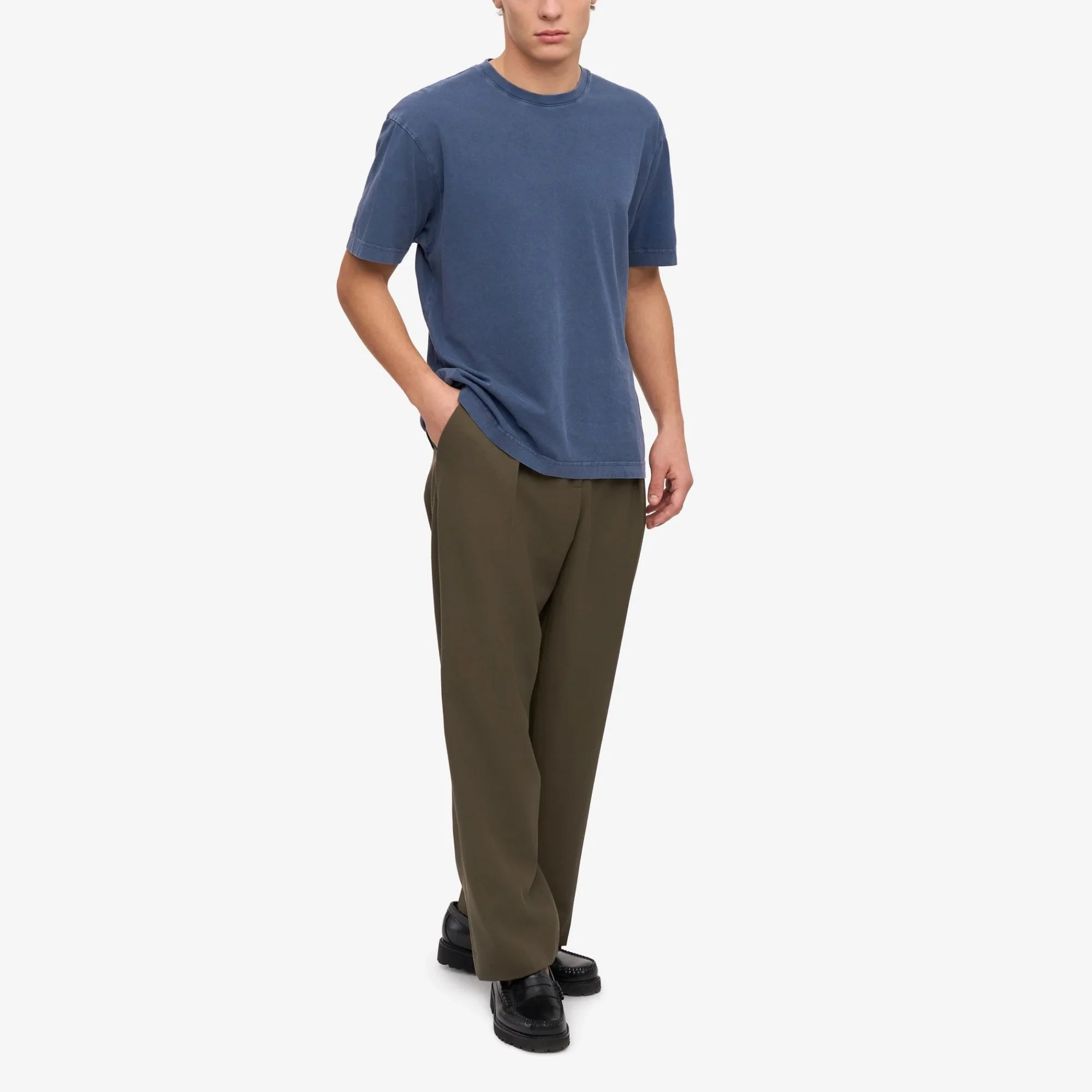 Oversized Organic T-Shirt - Neptune Blue - Image 5