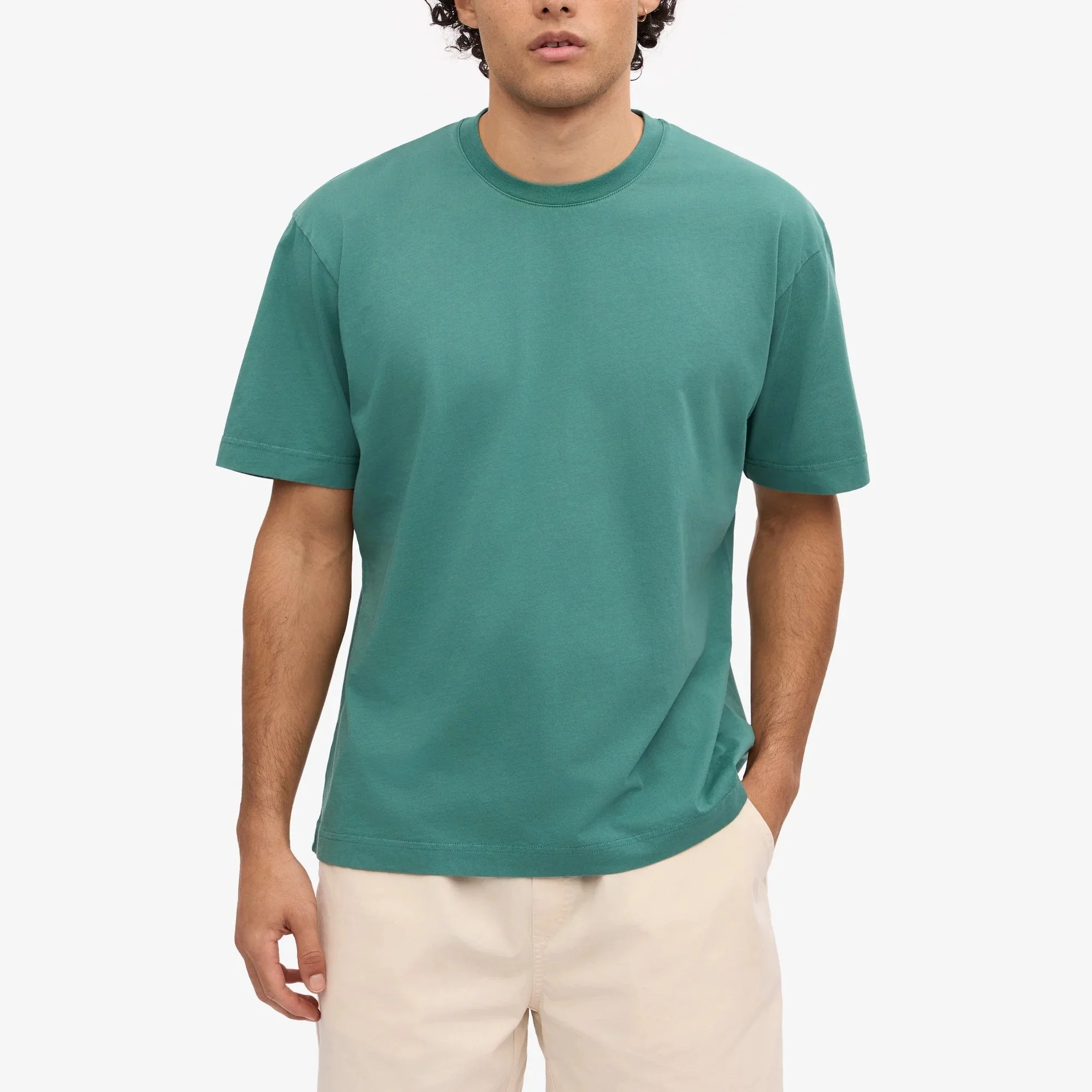 Oversized Organic Tee - Pine Green - Image 2