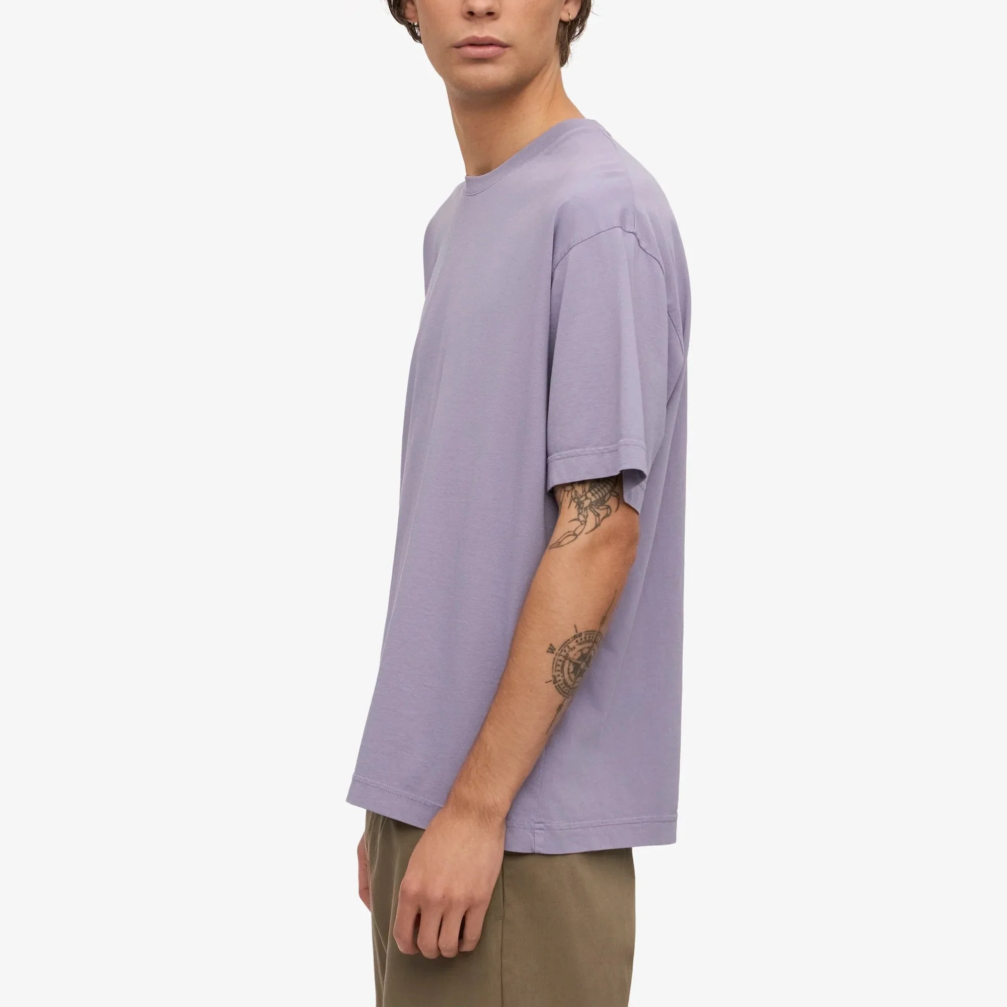 Oversized Organic T-Shirt - Purple Jade - Image 3