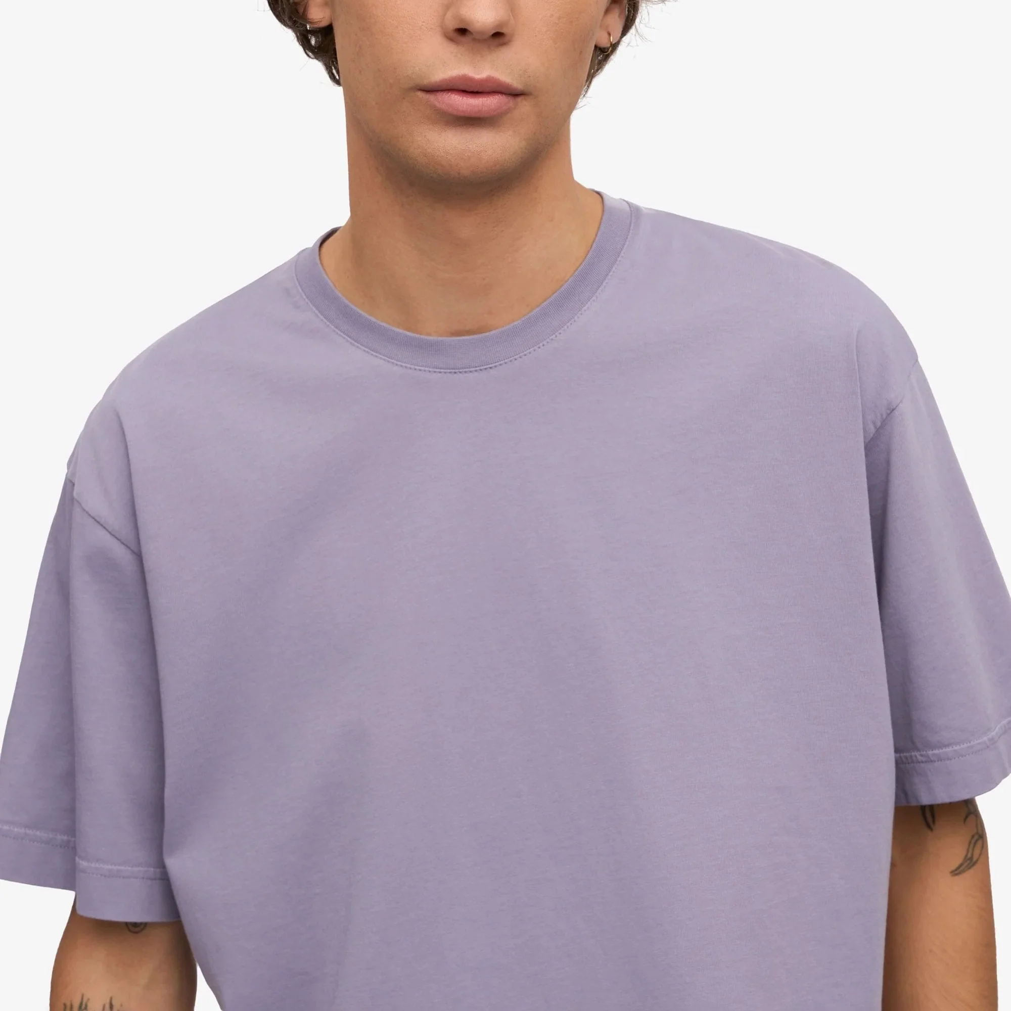 Oversized Organic T-Shirt - Purple Jade - Image 5
