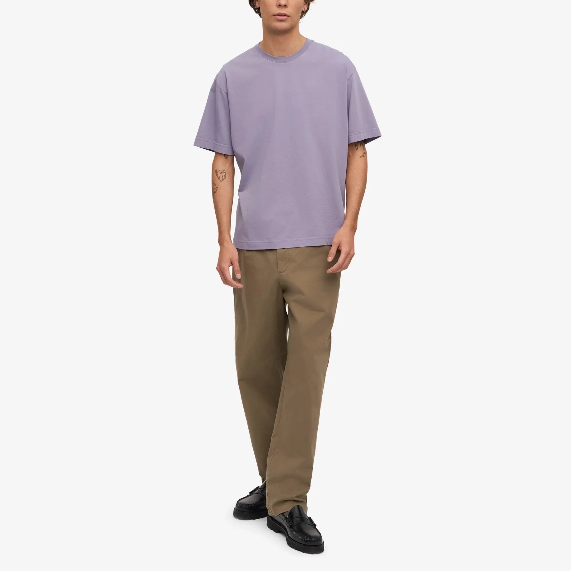 Oversized Organic T-Shirt - Purple Jade - Image 6