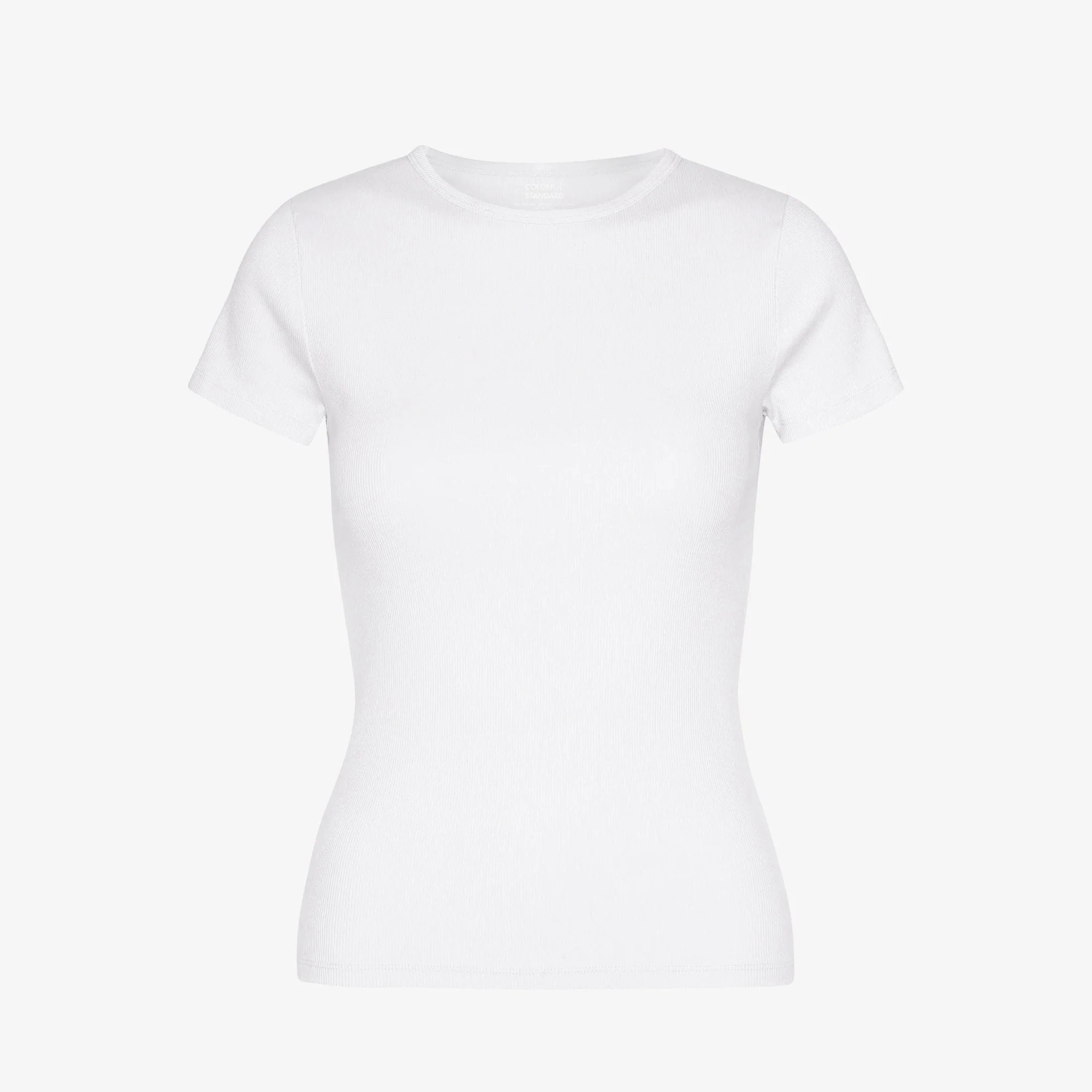 Women's Organic Rib S/S Tee - Optical White