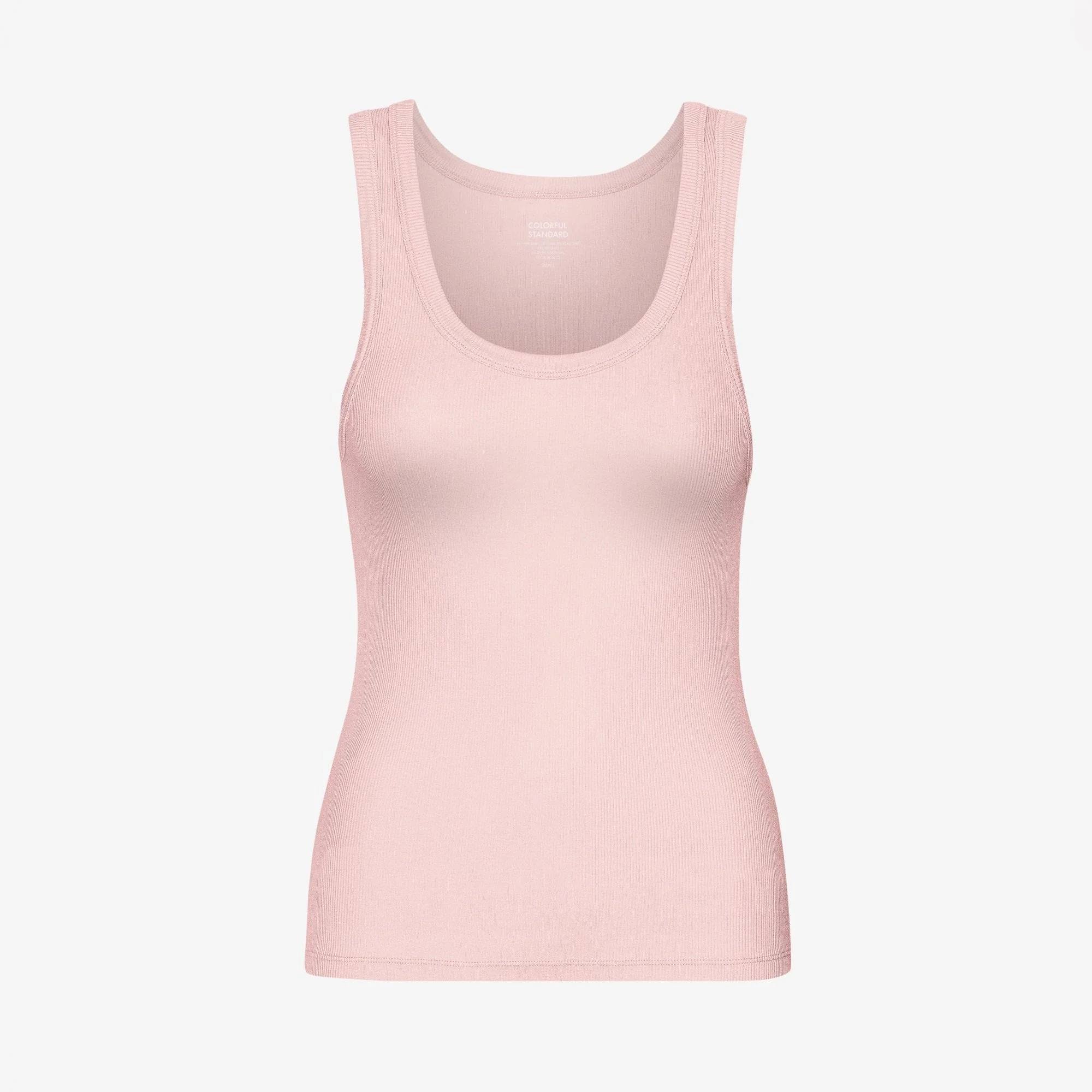 Women's Organic Rib Tank Top - Faded Pink