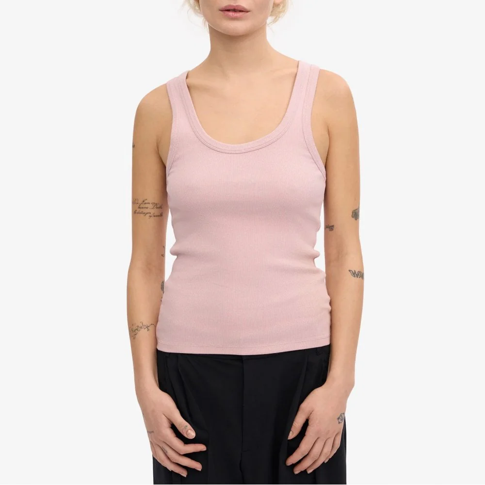 Women's Organic Rib Tank Top - Faded Pink - Image 2