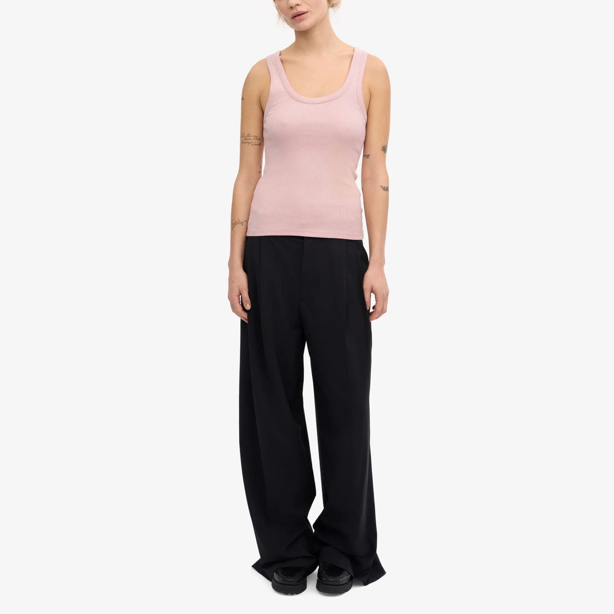 Women's Organic Rib Tank Top - Faded Pink - Image 5