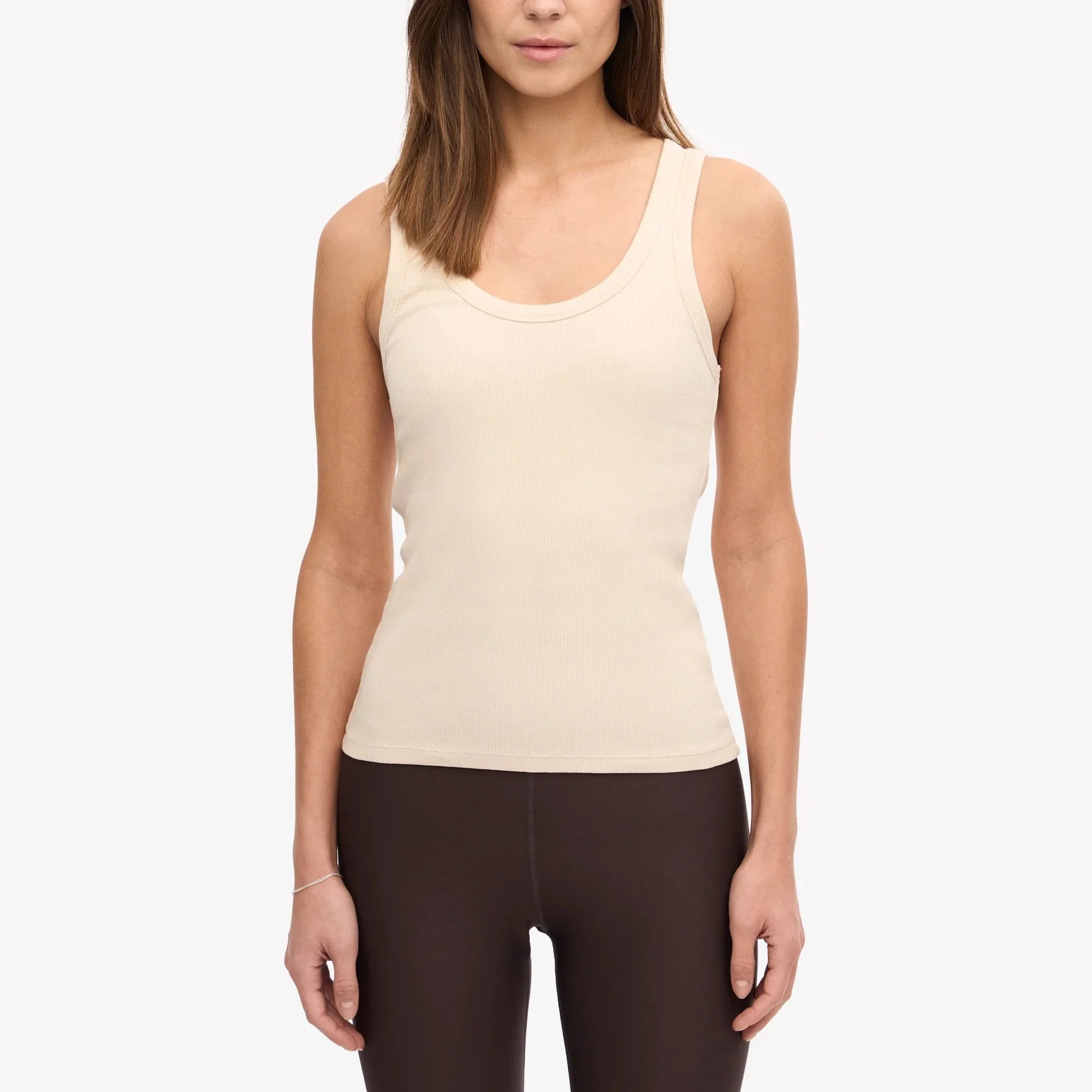 Women's Organic Rib Tank Top - Ivory White - Image 2
