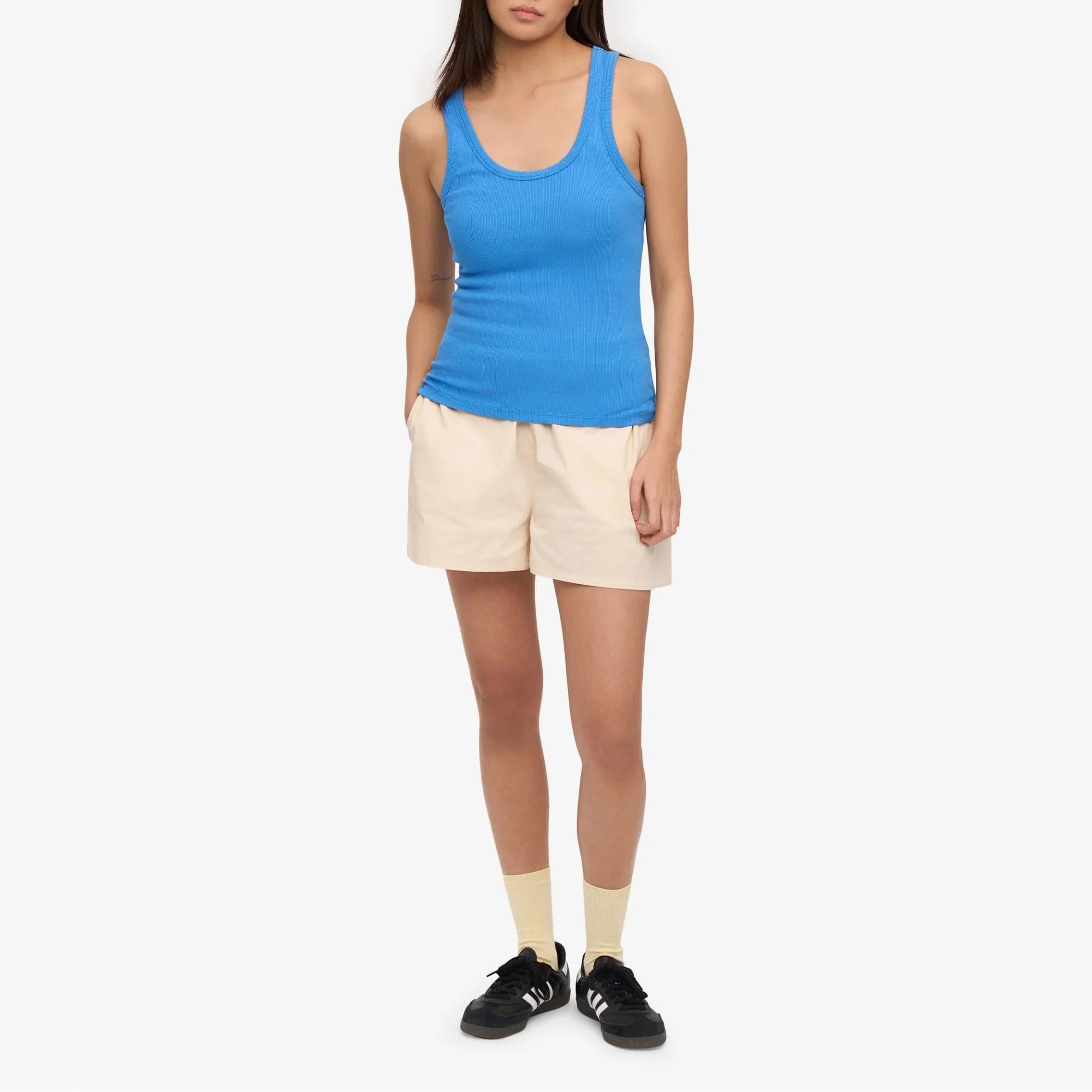 Women's Organic Rib Tank Top - Pacific Blue - Image 5
